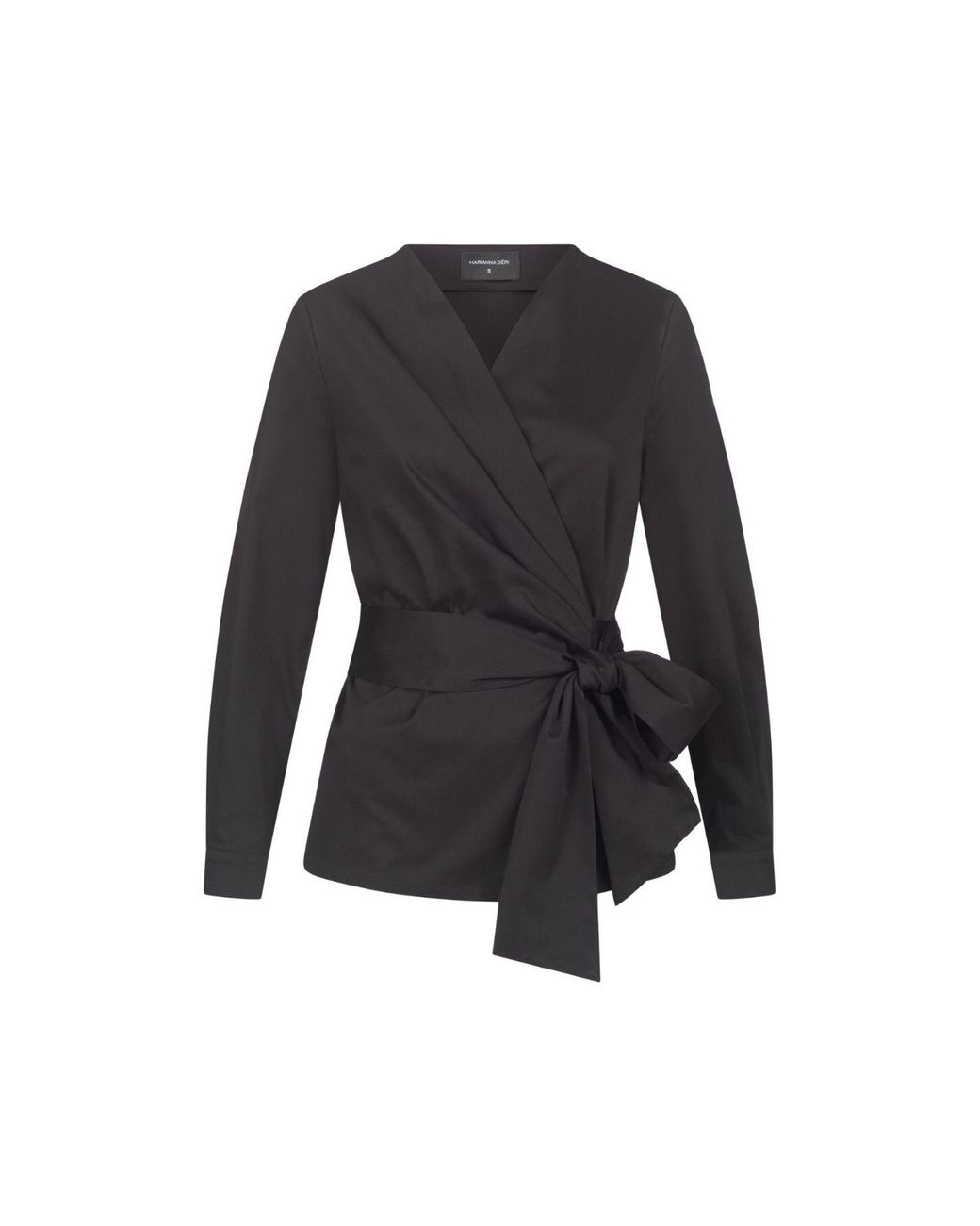 Marianna Déri Black Wrap Blouse