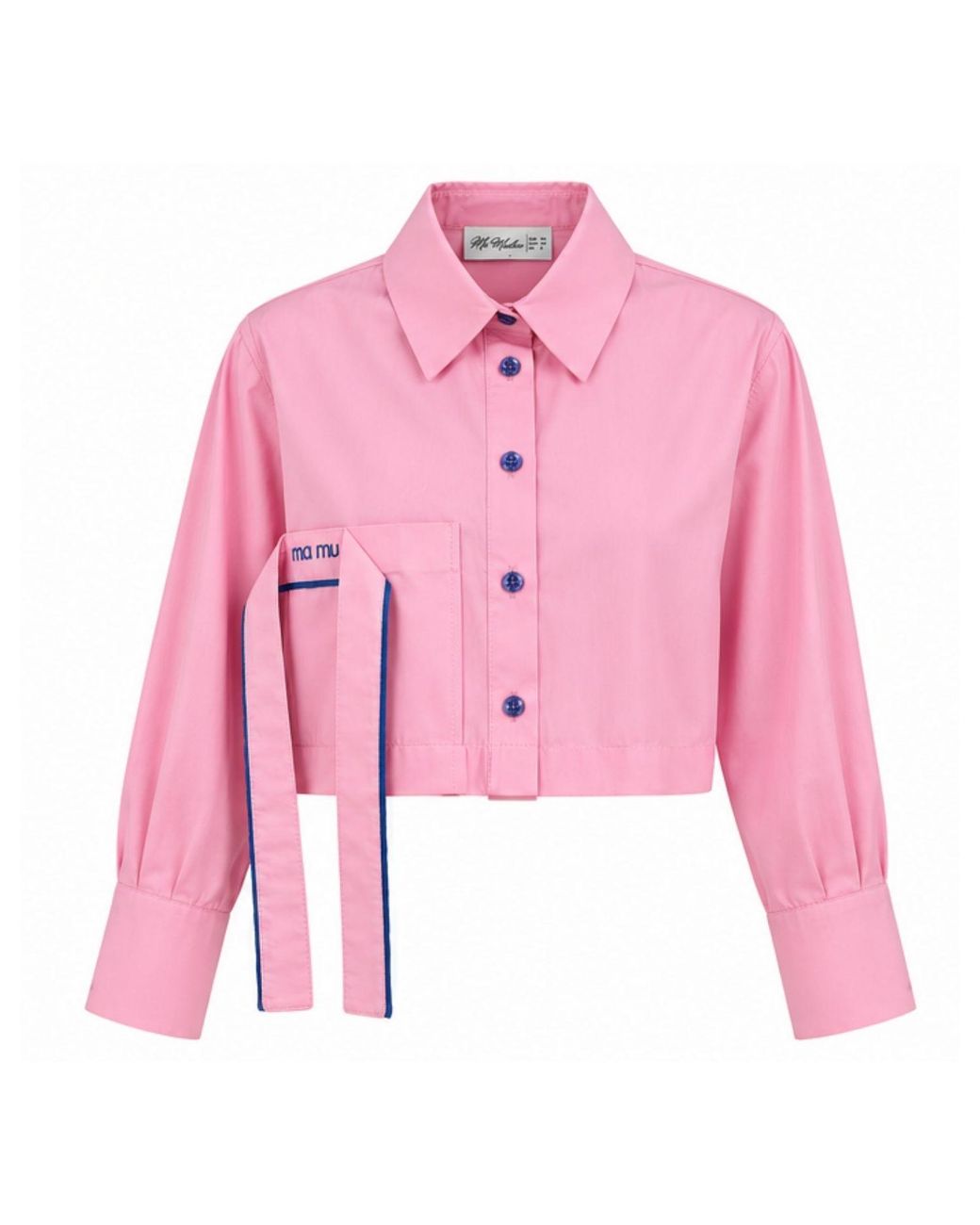 Ma Mulier Pink Crop Shirt