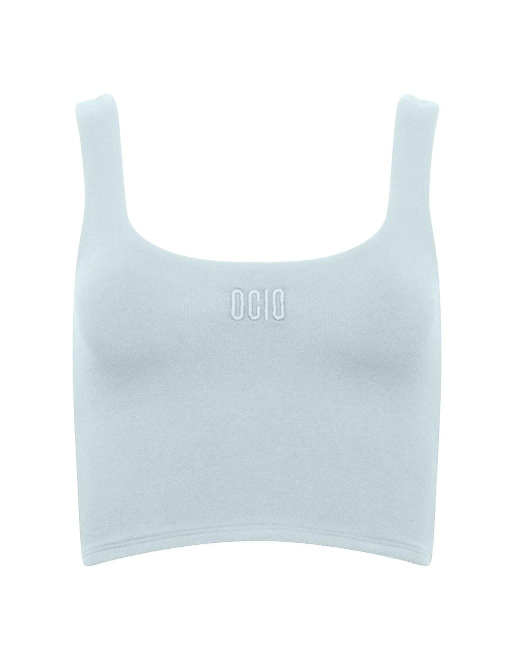 Ocio Leisurewear Blue Double Scoop Tank