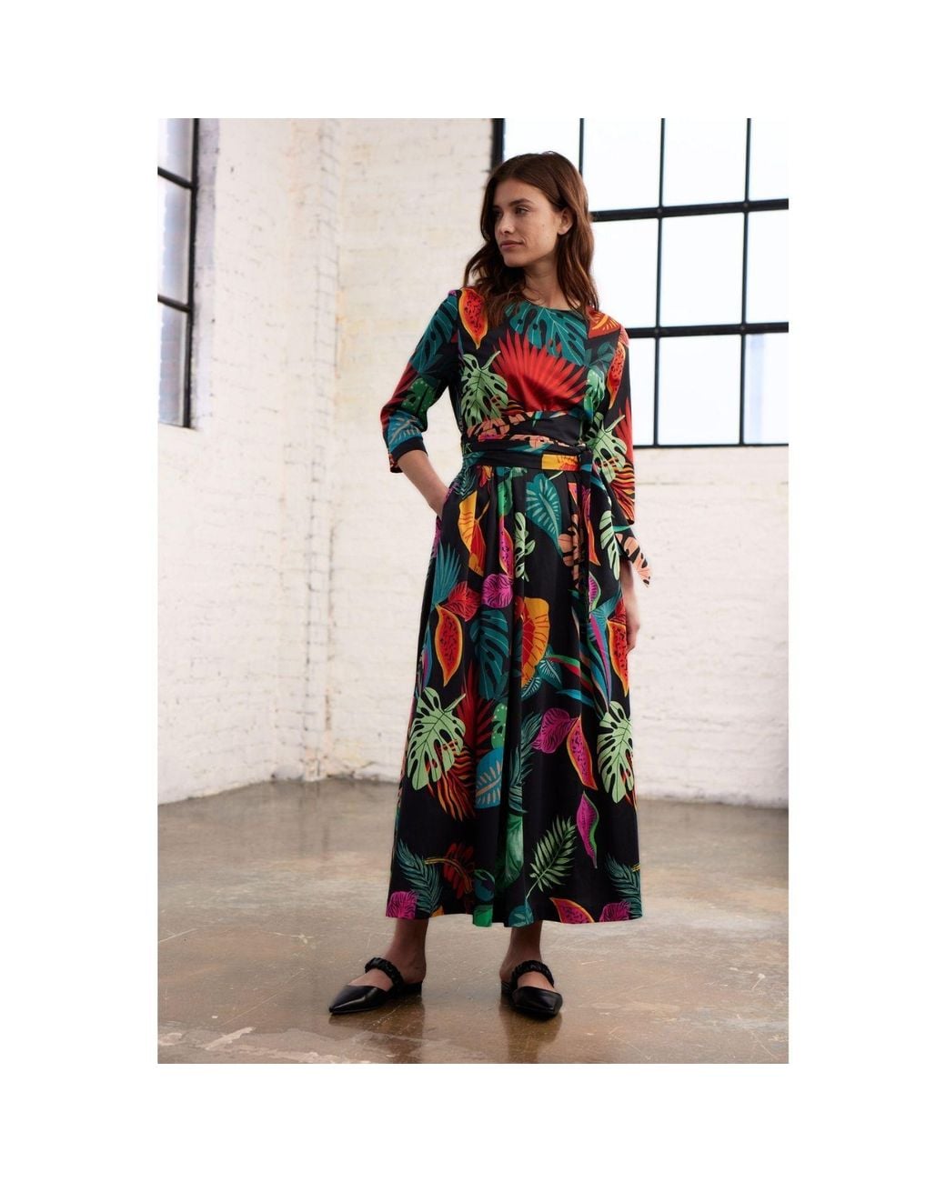 Marianna Déri Green Tropic Print Maxi Dress