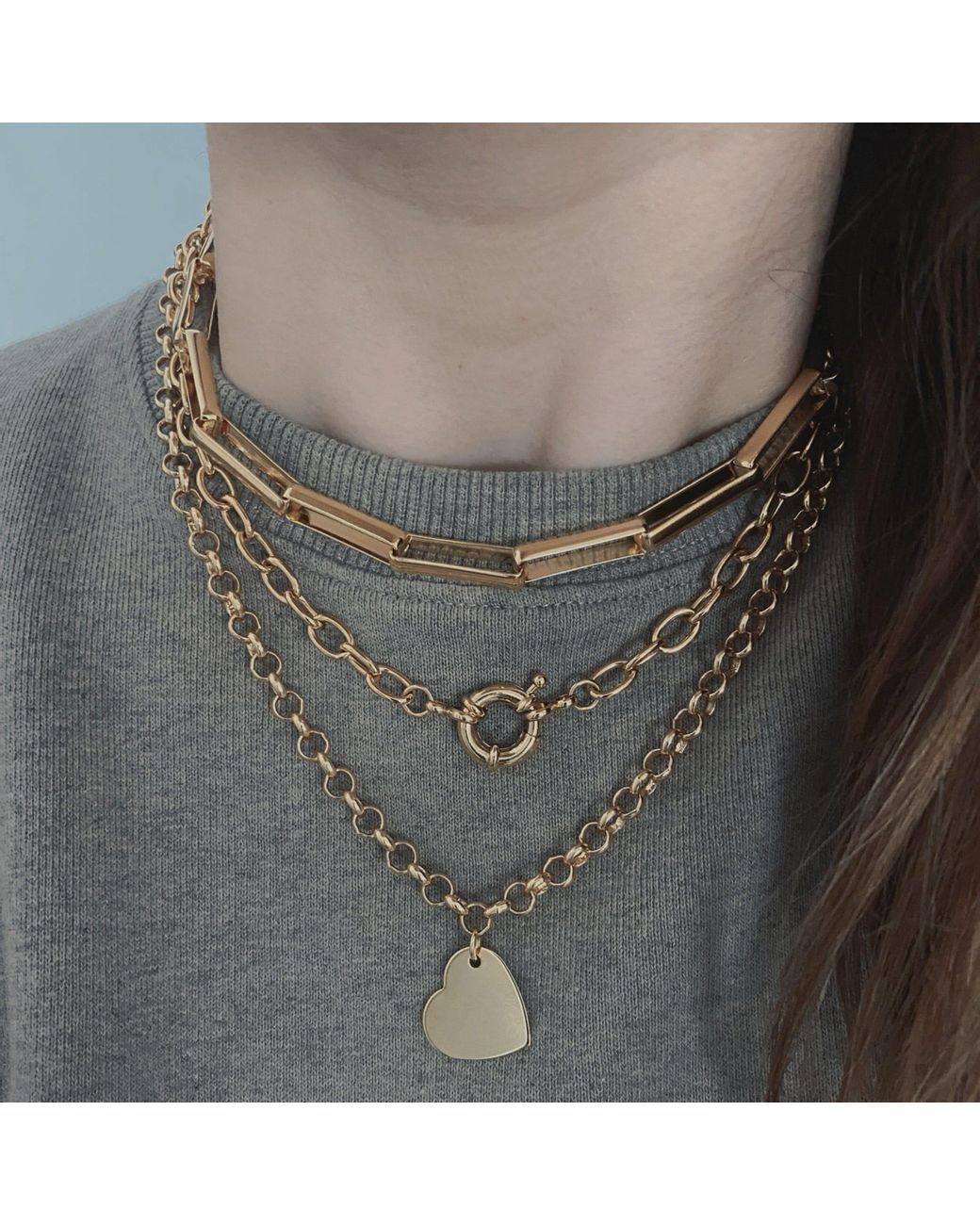 IN CAUDA VENENUM Metallic Bia Necklace