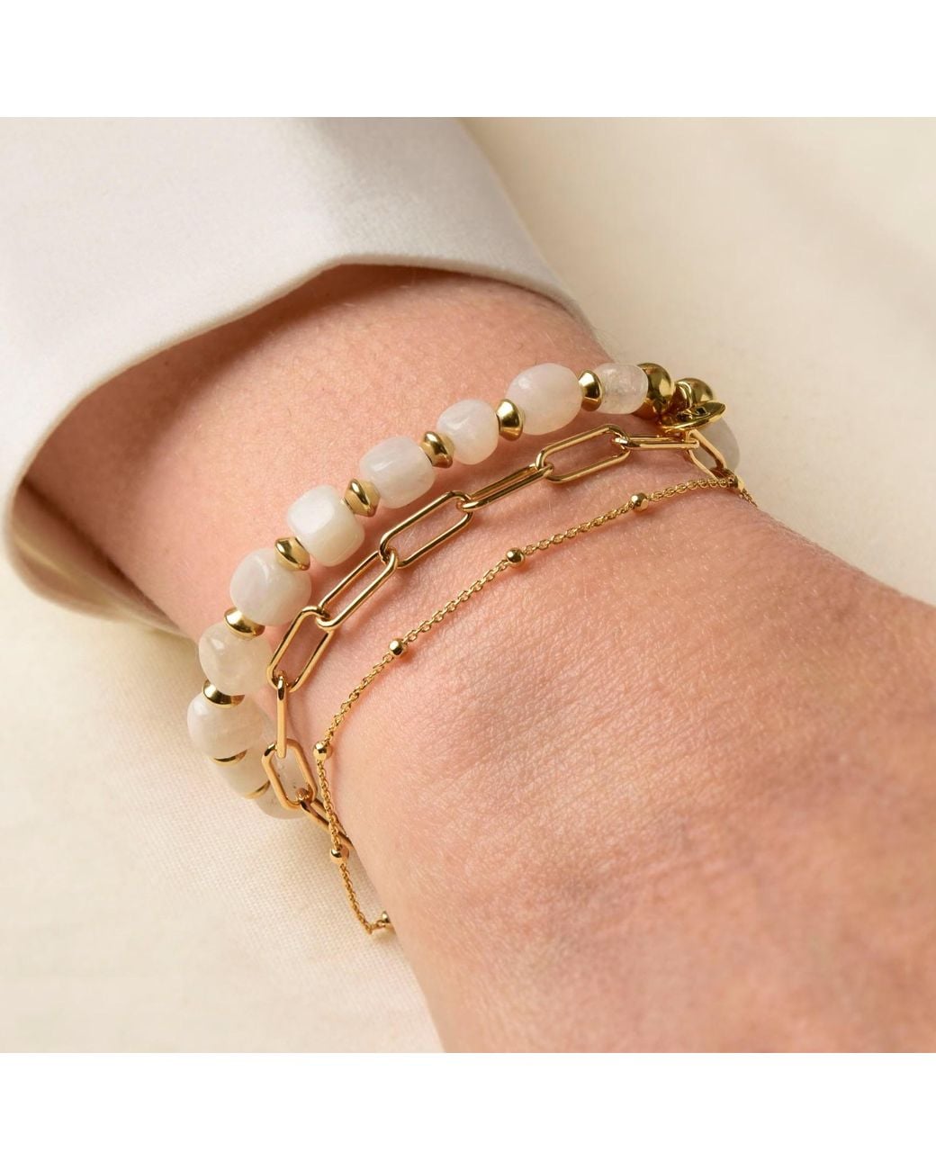 Nellou Jewellery Metallic Satellite Bracelet Sterling