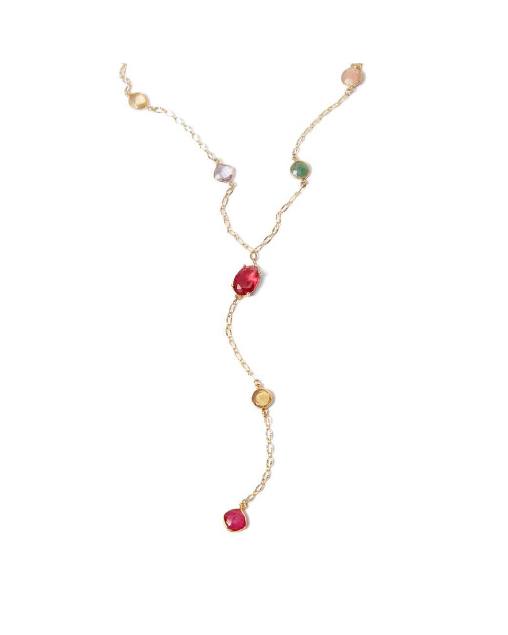 La Soula Jewelry Metallic Freya Lariat Necklace