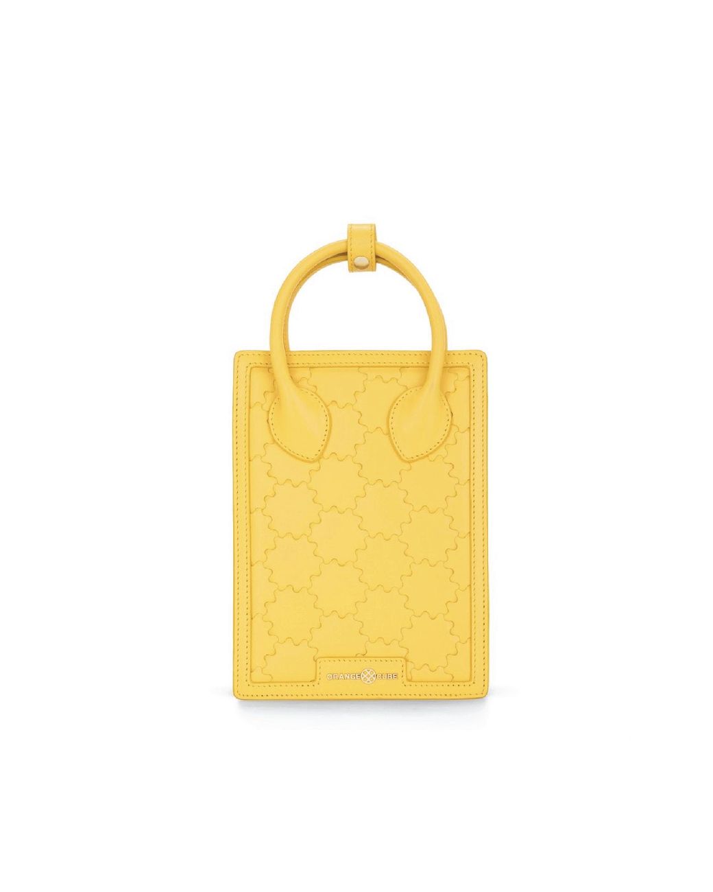 Orange Cube Yellow Quilted Impressions Mini Tote Bag