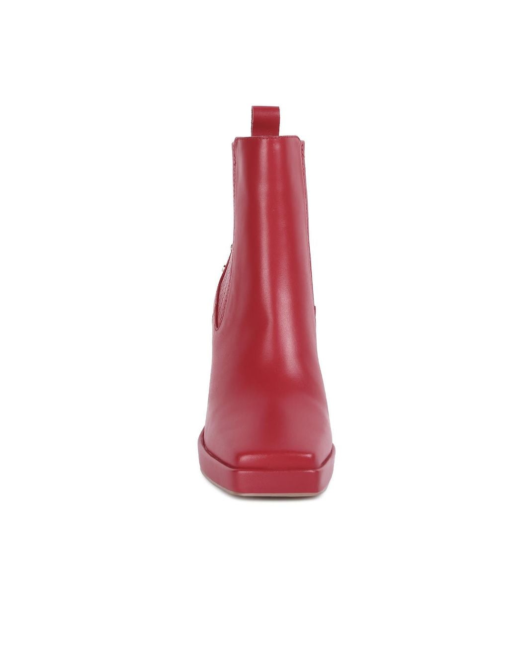 Rag & Co Red Grape-Vine High Heeled Leather Boot