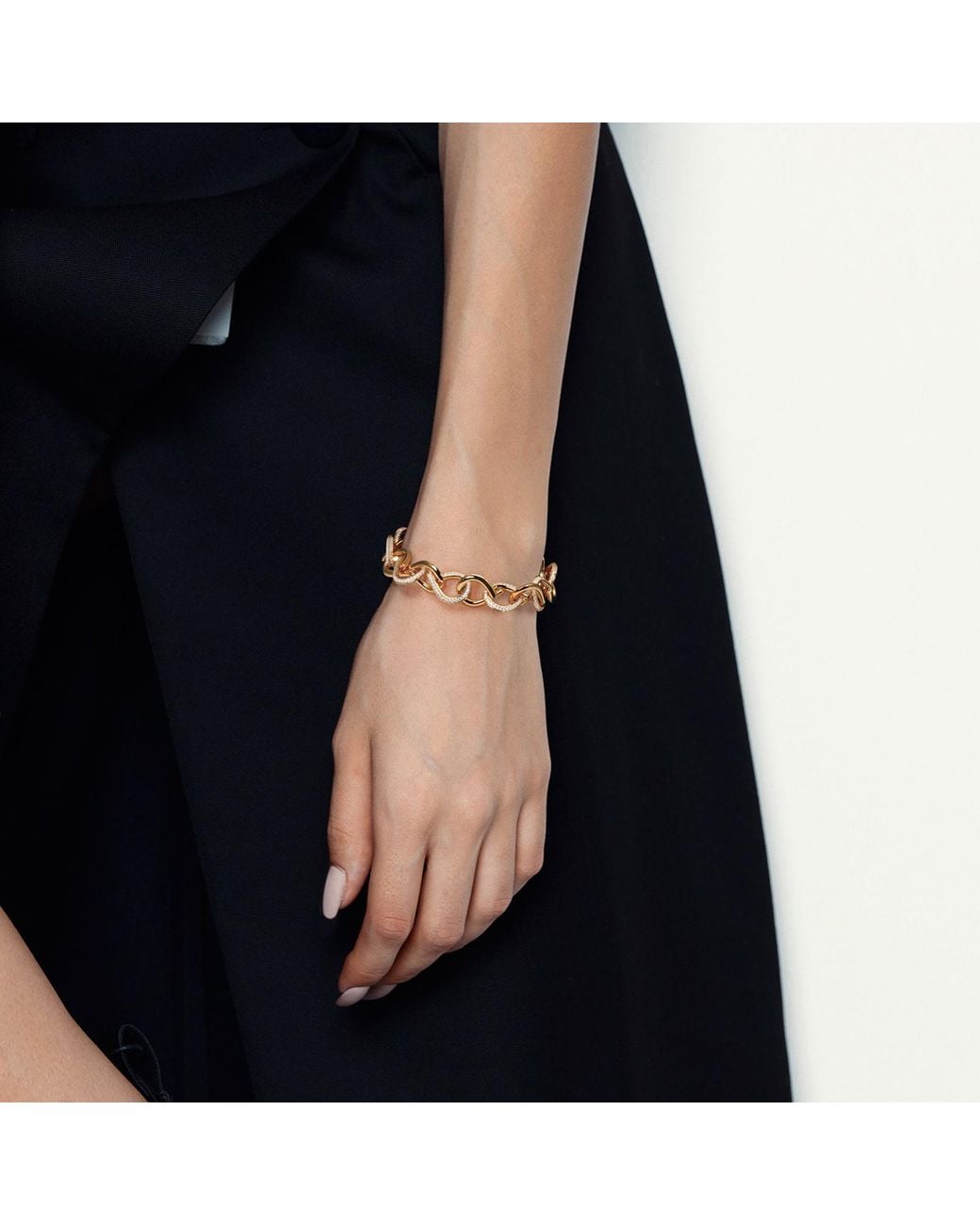 Meulien Metallic Waterdrop Link Bracelet