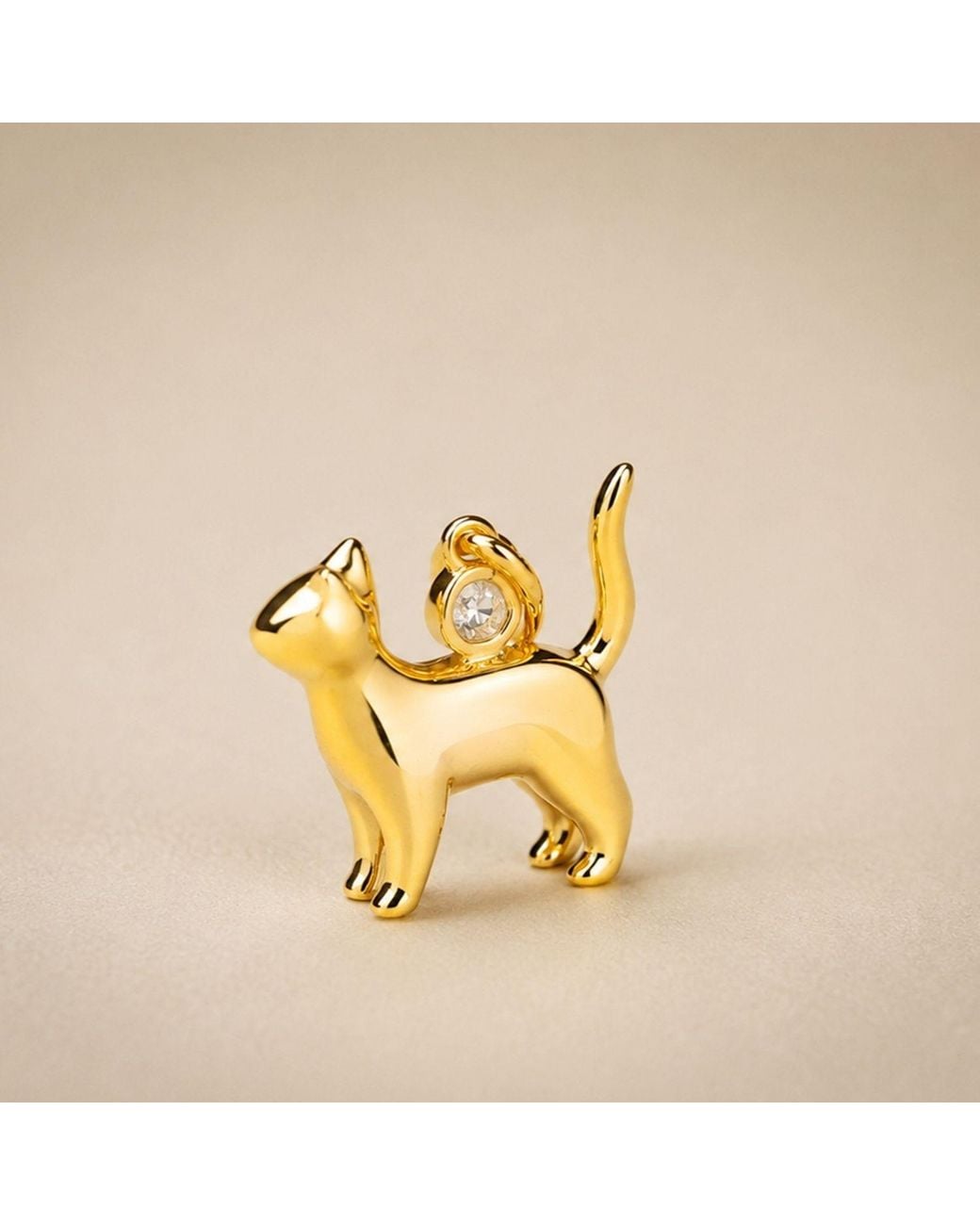 Belinda Jewelz Metallic Gemstone Cat Charm