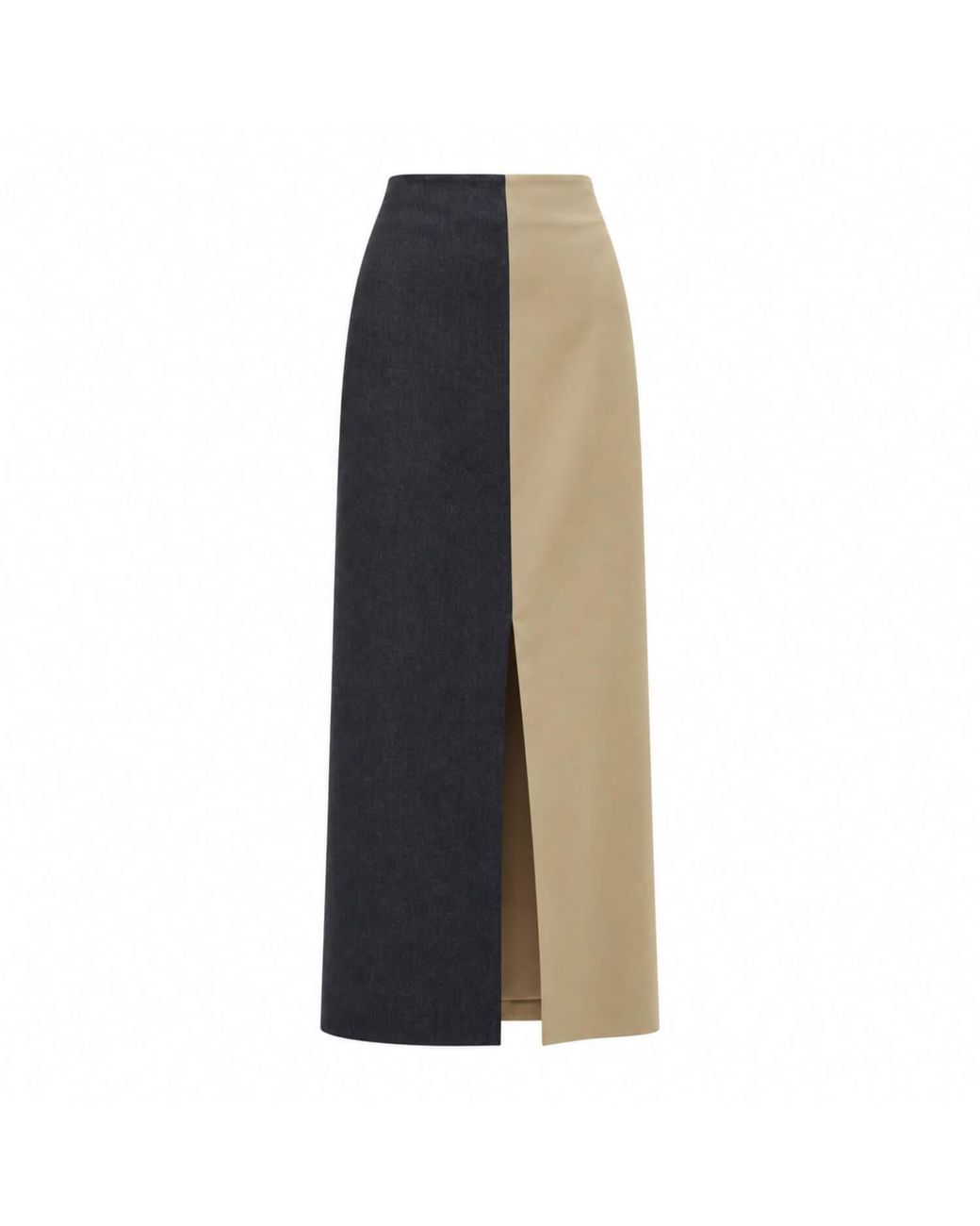 Elamins Multicolor Vertical Two Tone Maxi Skirt