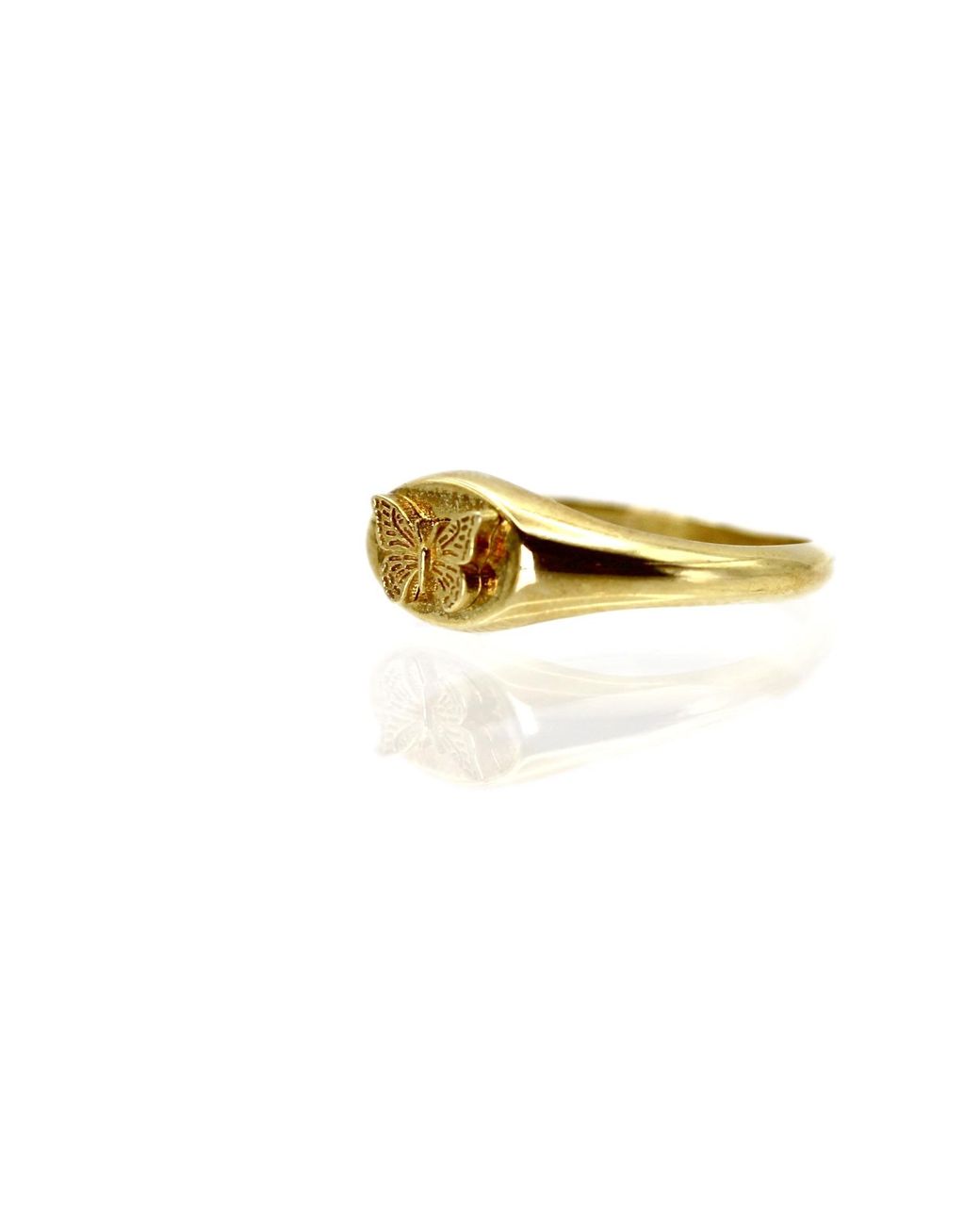 VicStoneNYC Fine Jewelry Metallic Vermeil Butterfly Signet Ring