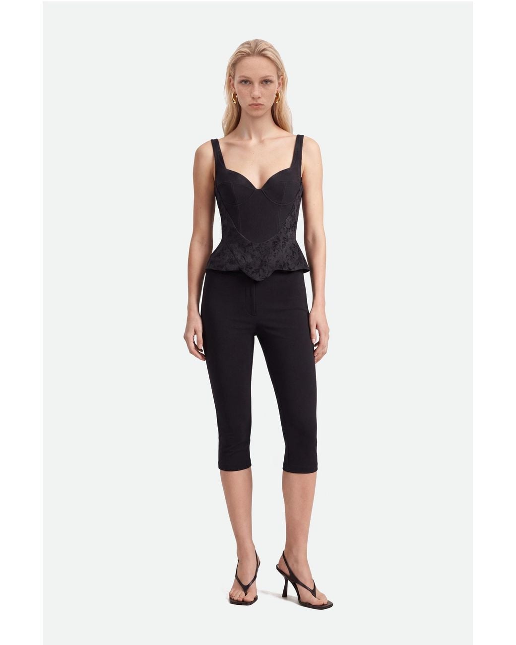 Nocturne Black Boned Sweetheart Bustier Top