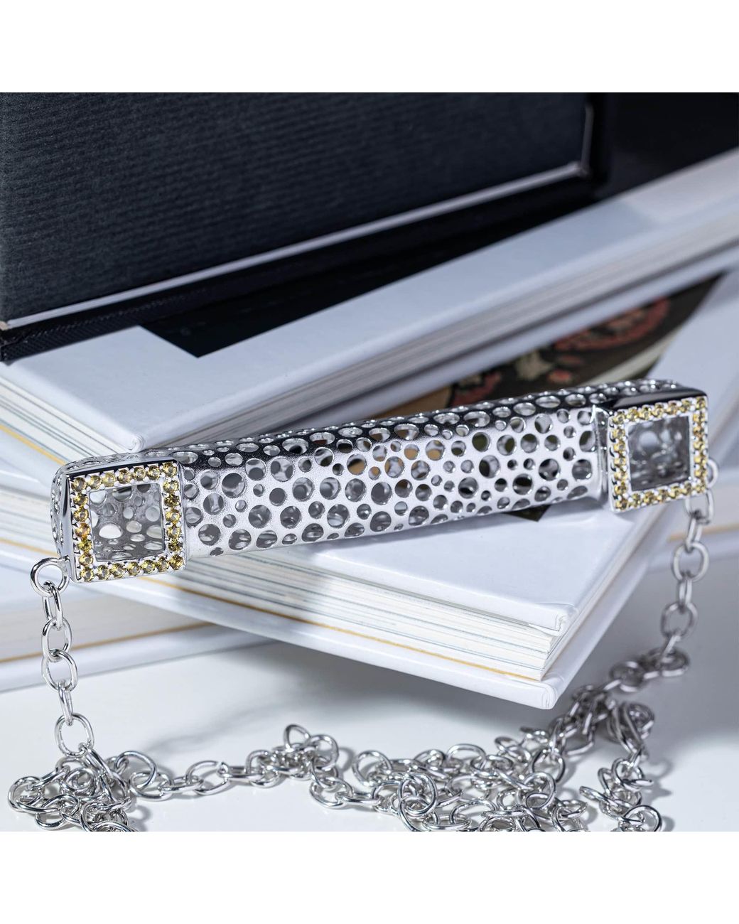 German Kabirski Metallic Kore Singular Edition Necklace With Sapphires