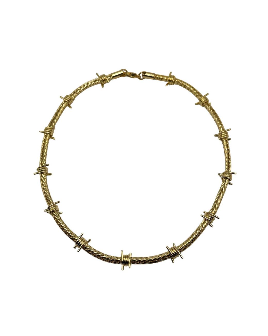 Urbane Jewelry Studio Metallic Barbed Wire Necklace