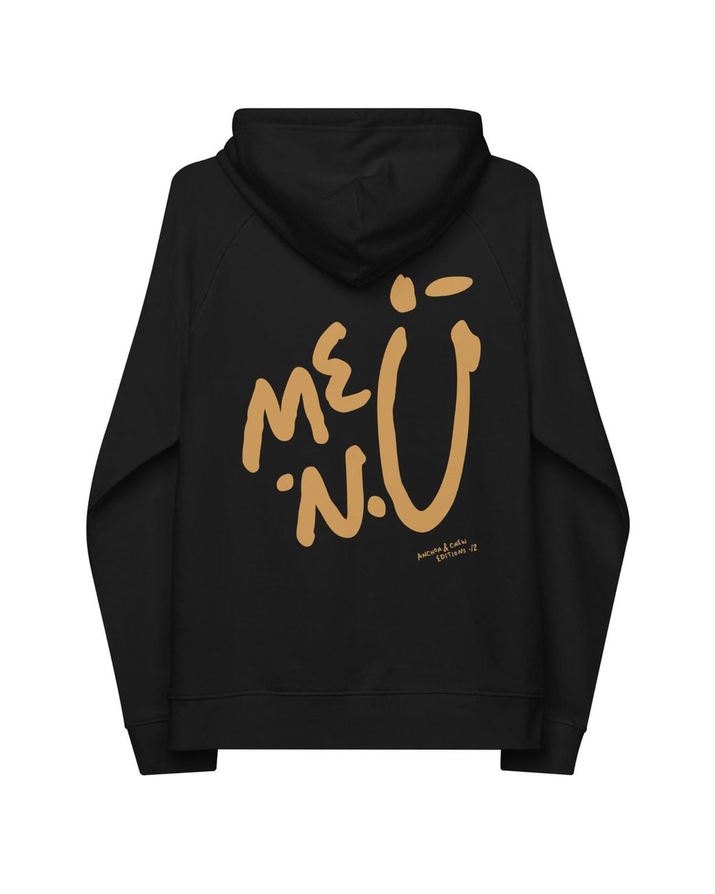 Anchor and Crew Black Twelve Me.N.U Editions Organic Cotton Hoodie