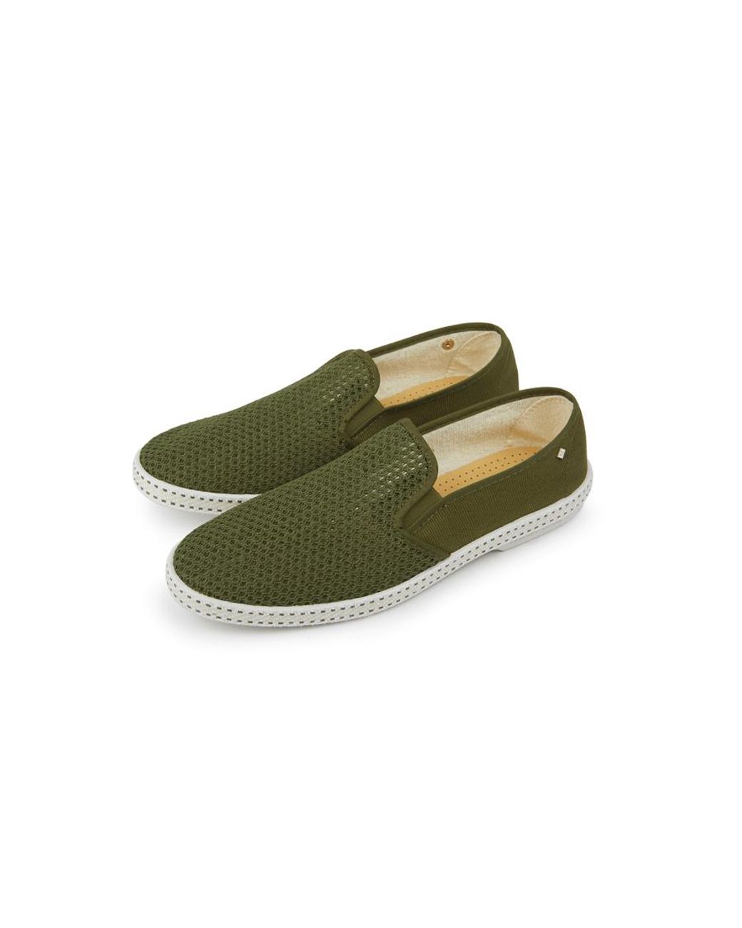 Rivieras Green Classic Canvas & Mesh Slip-On Loafer