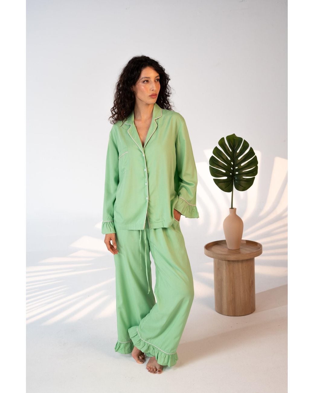 Carolina Benoit Green Luxury Bamboo Pajama Set