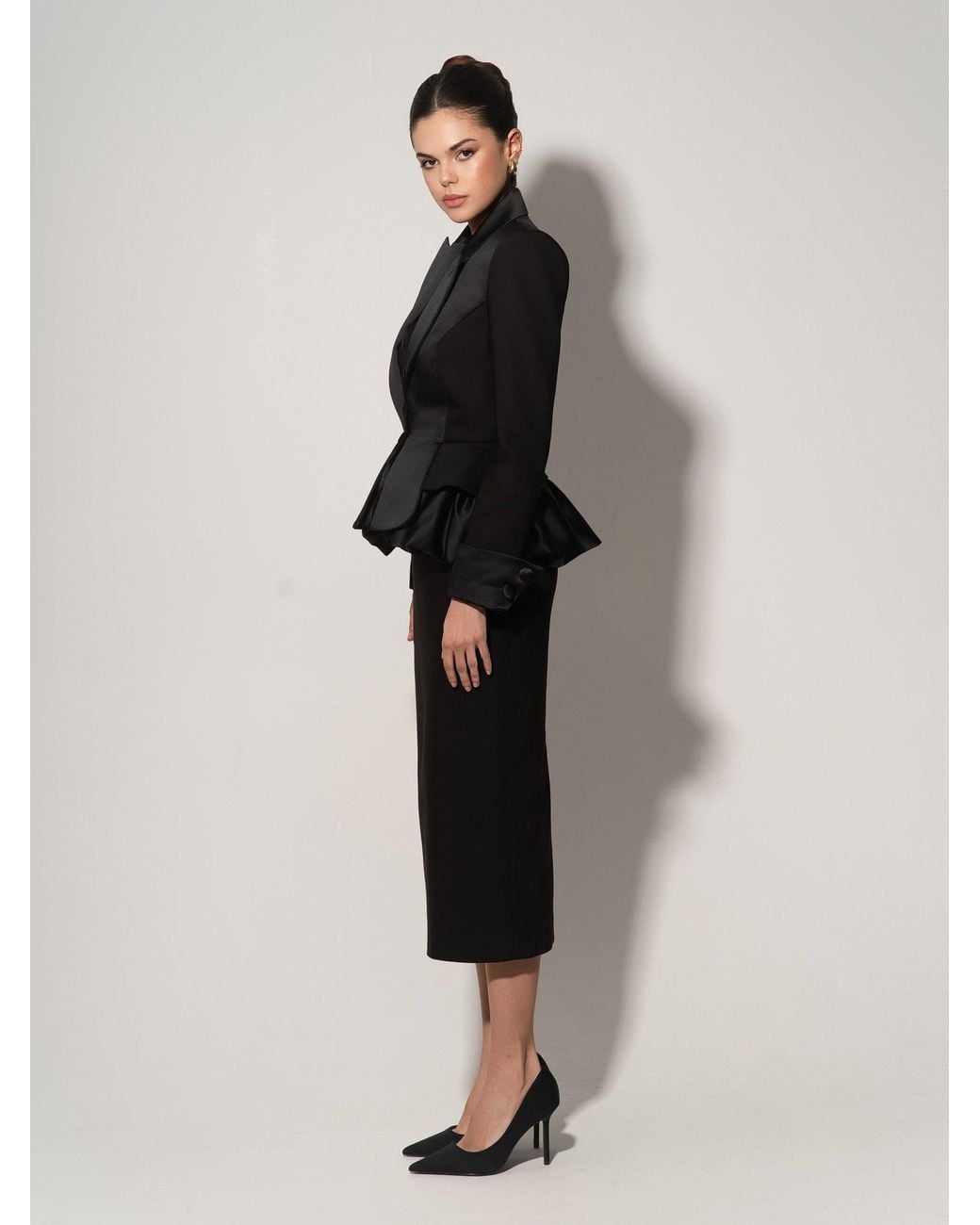 Tia Dorraine Black Deconstructed Tailored Blazer