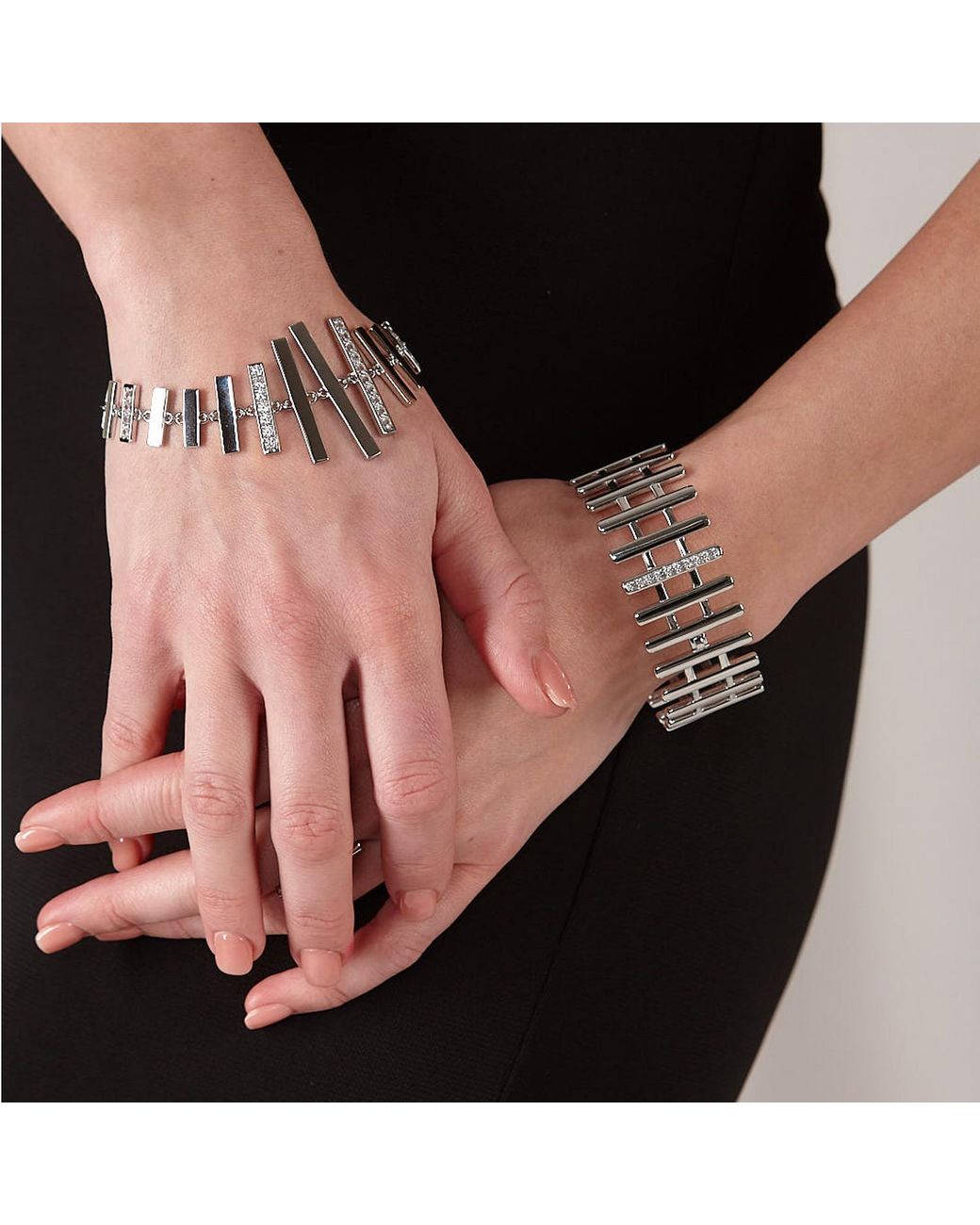 Lucy Quartermaine Metallic Melody Hinged Key Cuff Bangle