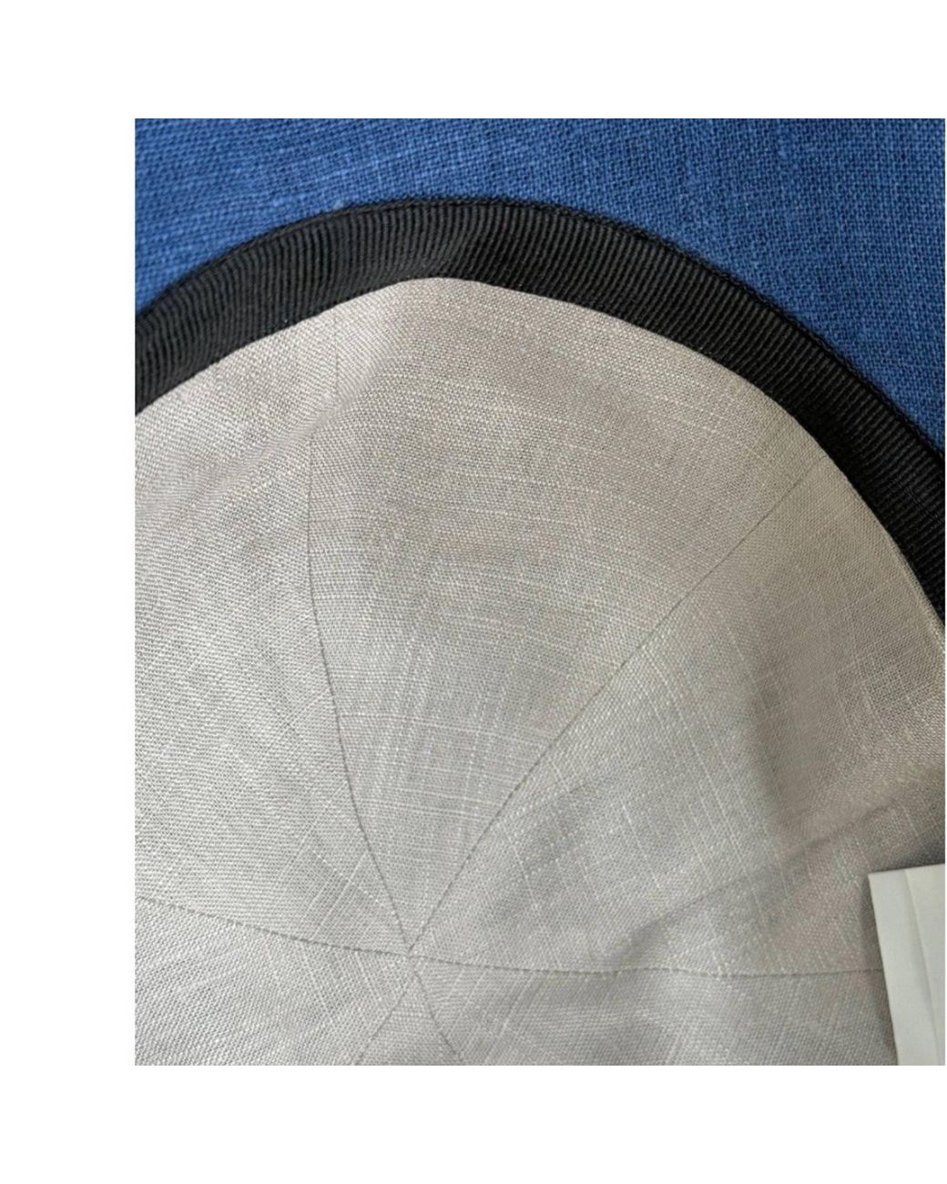 Cachemio Blue Minimalist Linen Baseball Cap for men