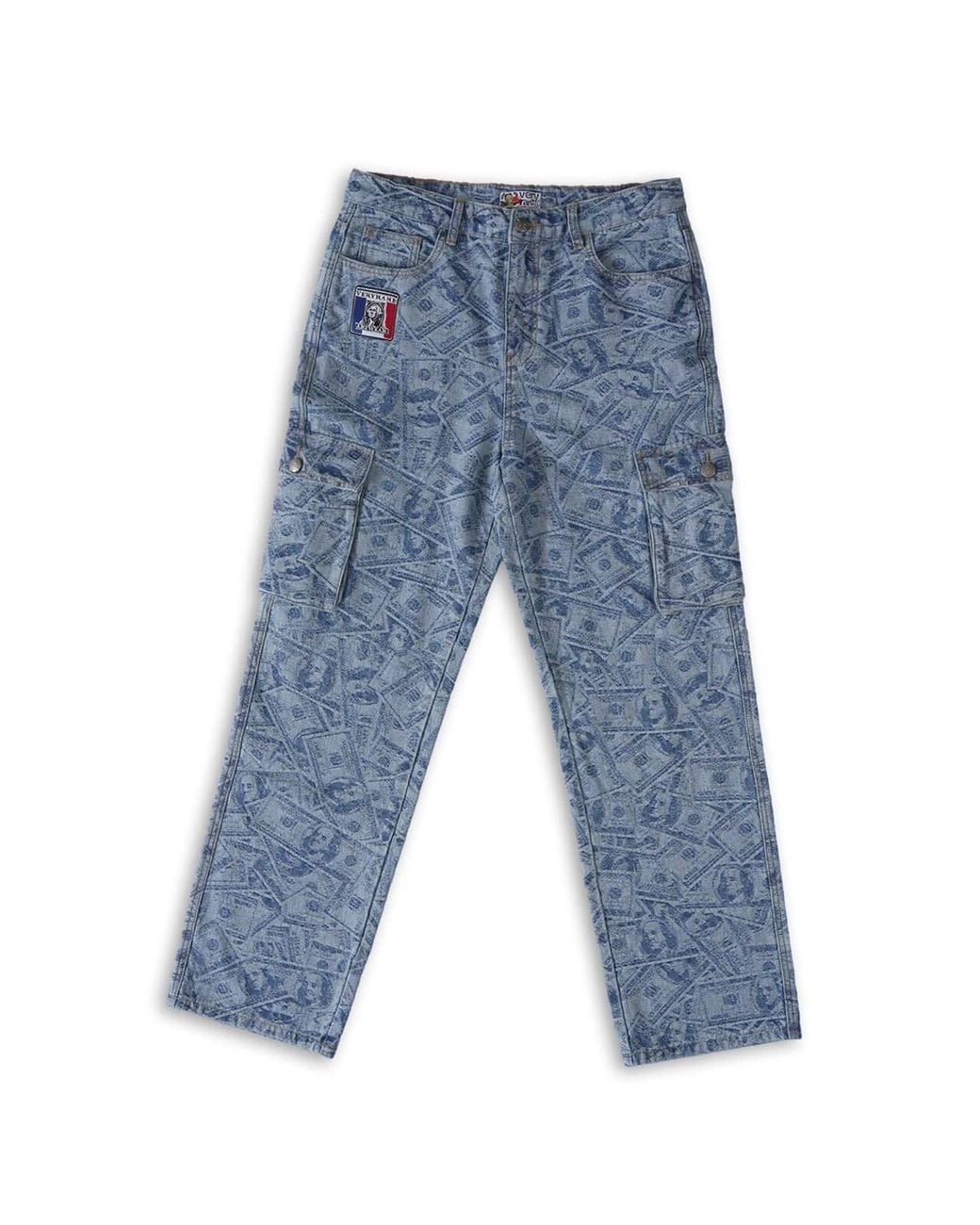 VERYRARE Blue Dollar Dollar Bills Pants for men