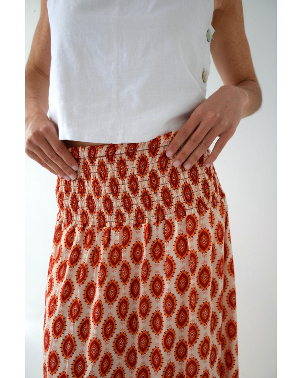 Mind Traveler Orange Indi Skirt