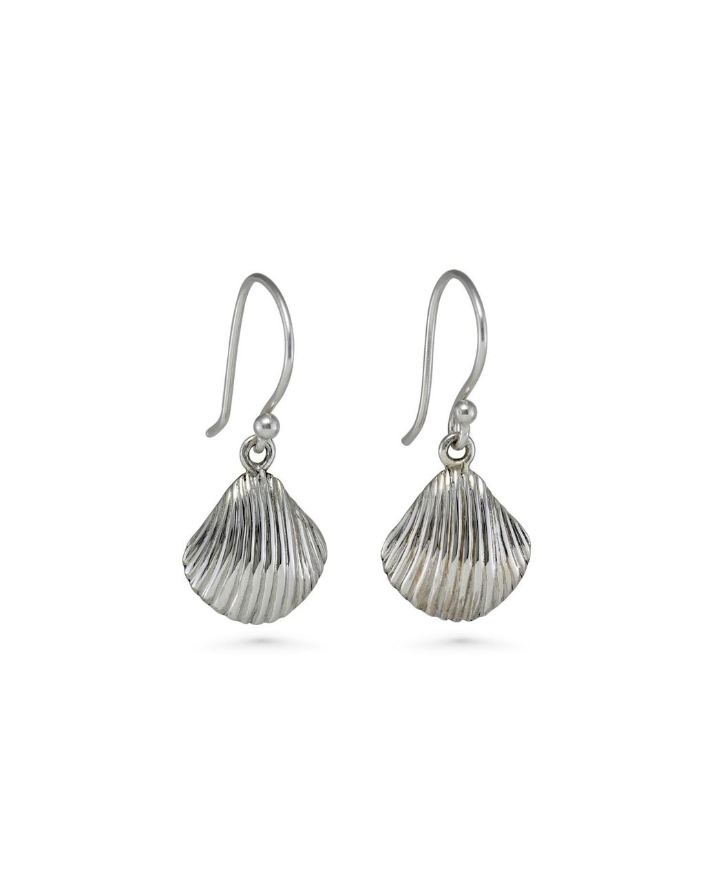 Isla Silver Metallic Sterling Shell Earrings