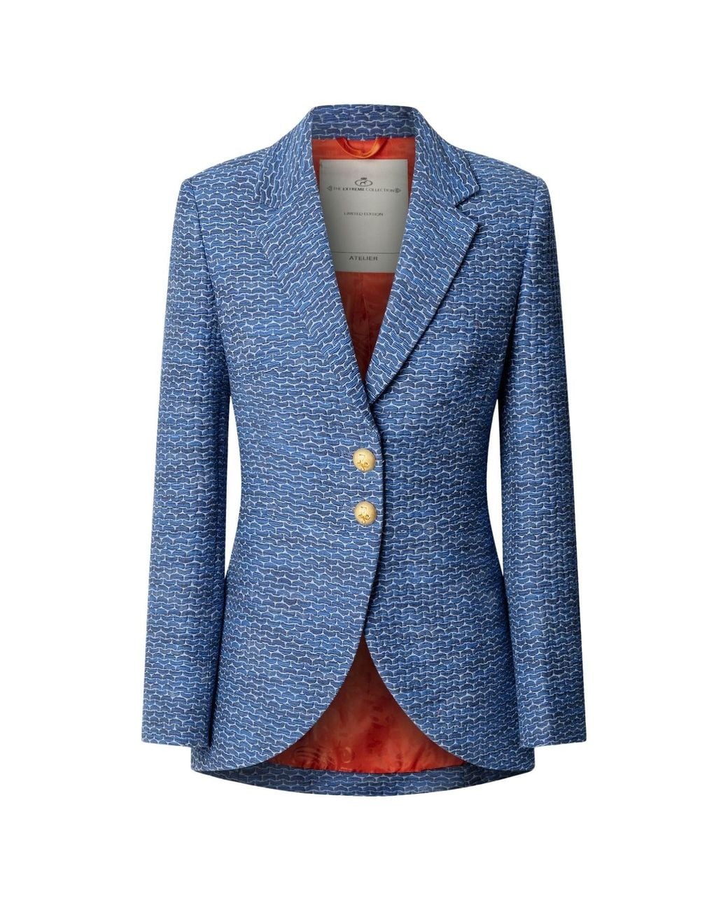 The Extreme Collection Blue Tailored Blazer With Buttons