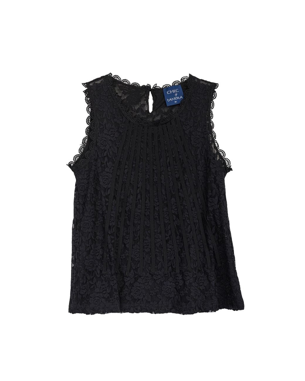 Tantra Spain Sl Black Sleeveless Lace Top