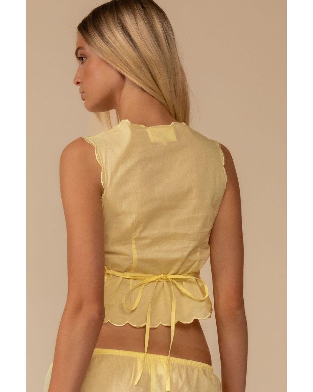 Montce Yellow Sunshine Scalloped Vest