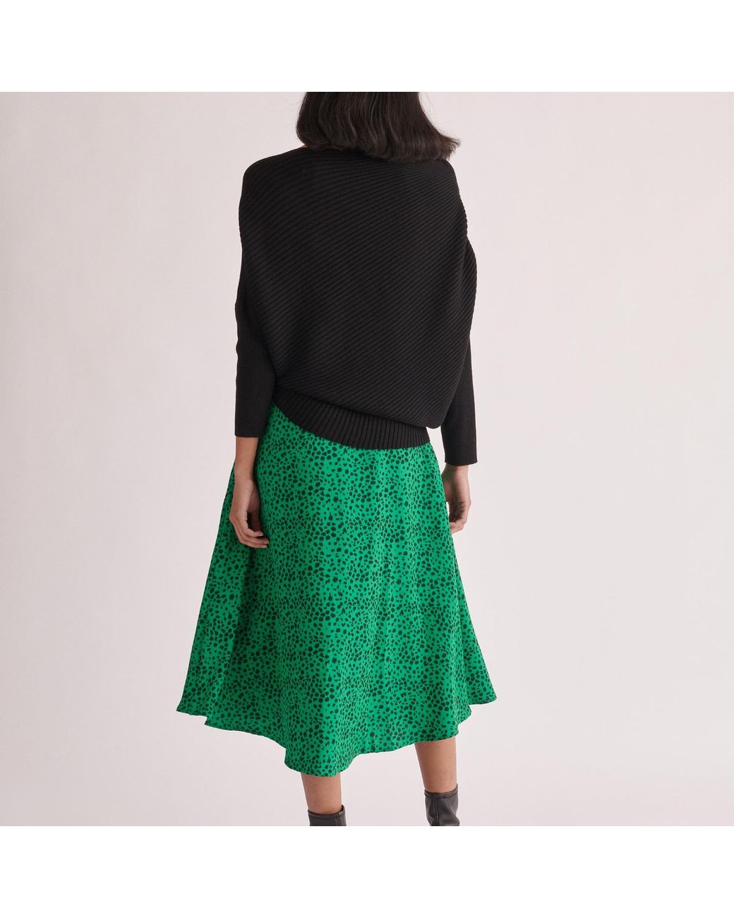 Paisie Black Draped Knitted Jumper