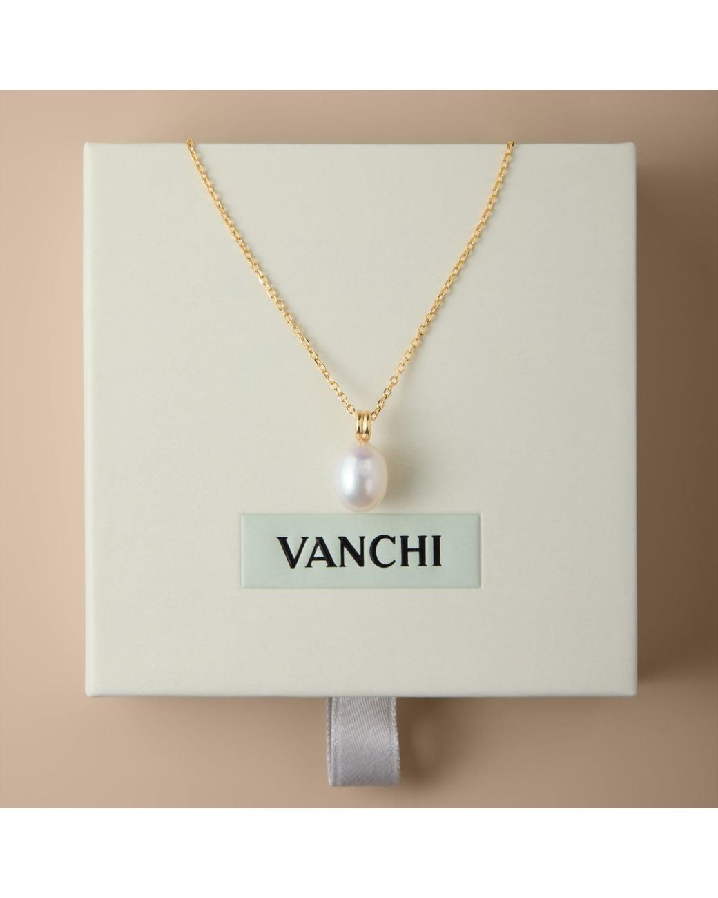Vanhi Metallic Freshwater Pearl Necklace