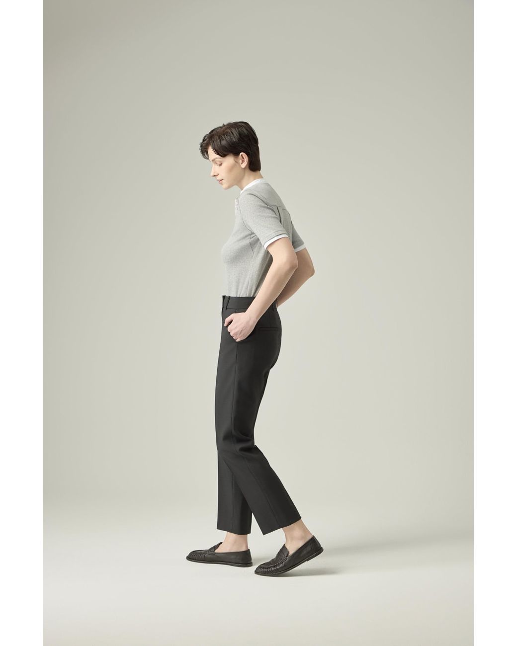 Elune Mode Black Tapered Pants _