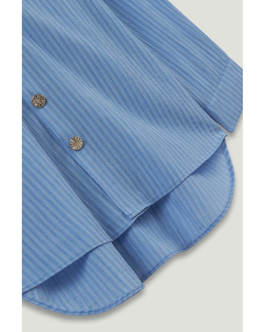 Nocturne Blue Bustier-Detail Shirt