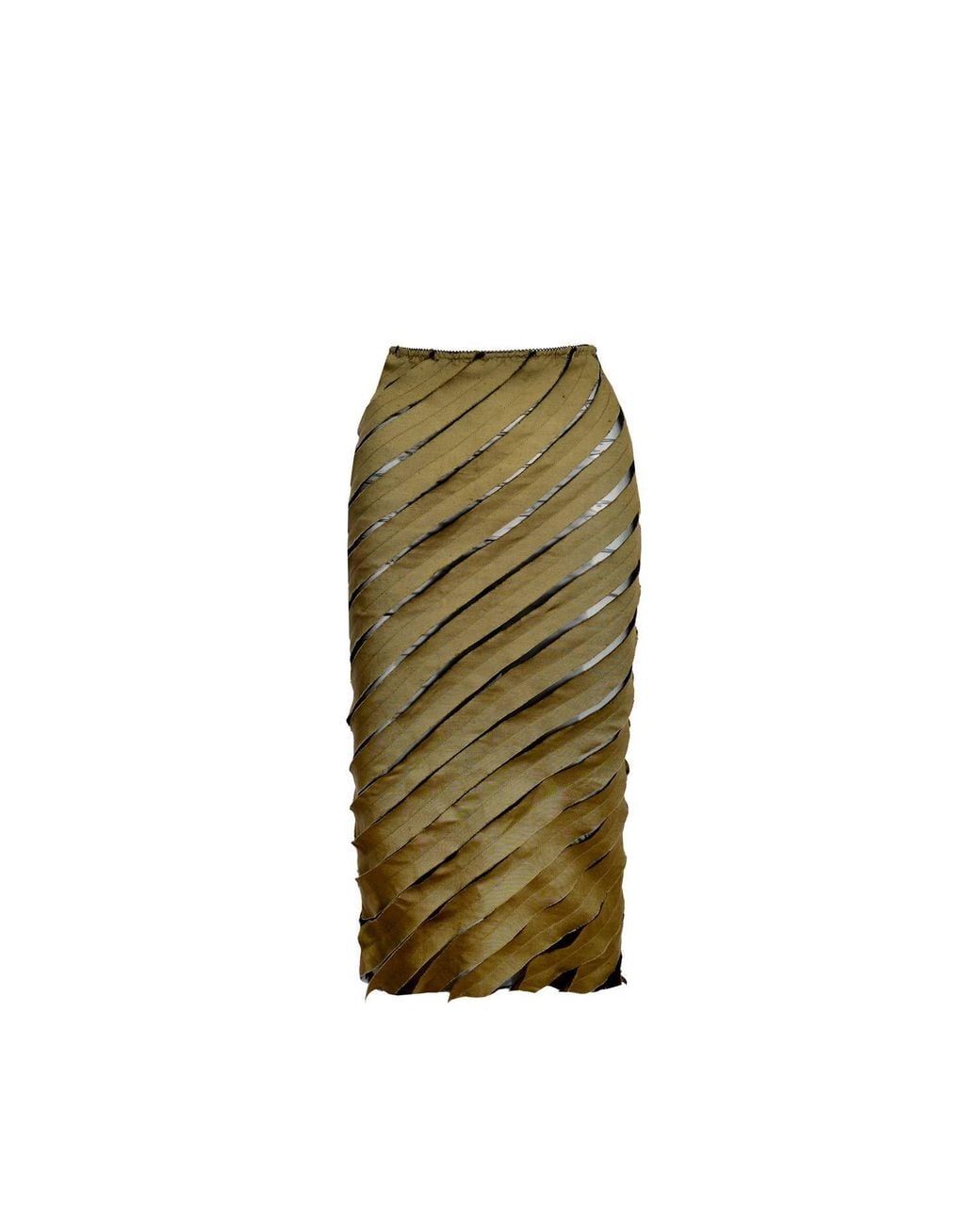 Ioana Ciolacu Green Spiral Skirt