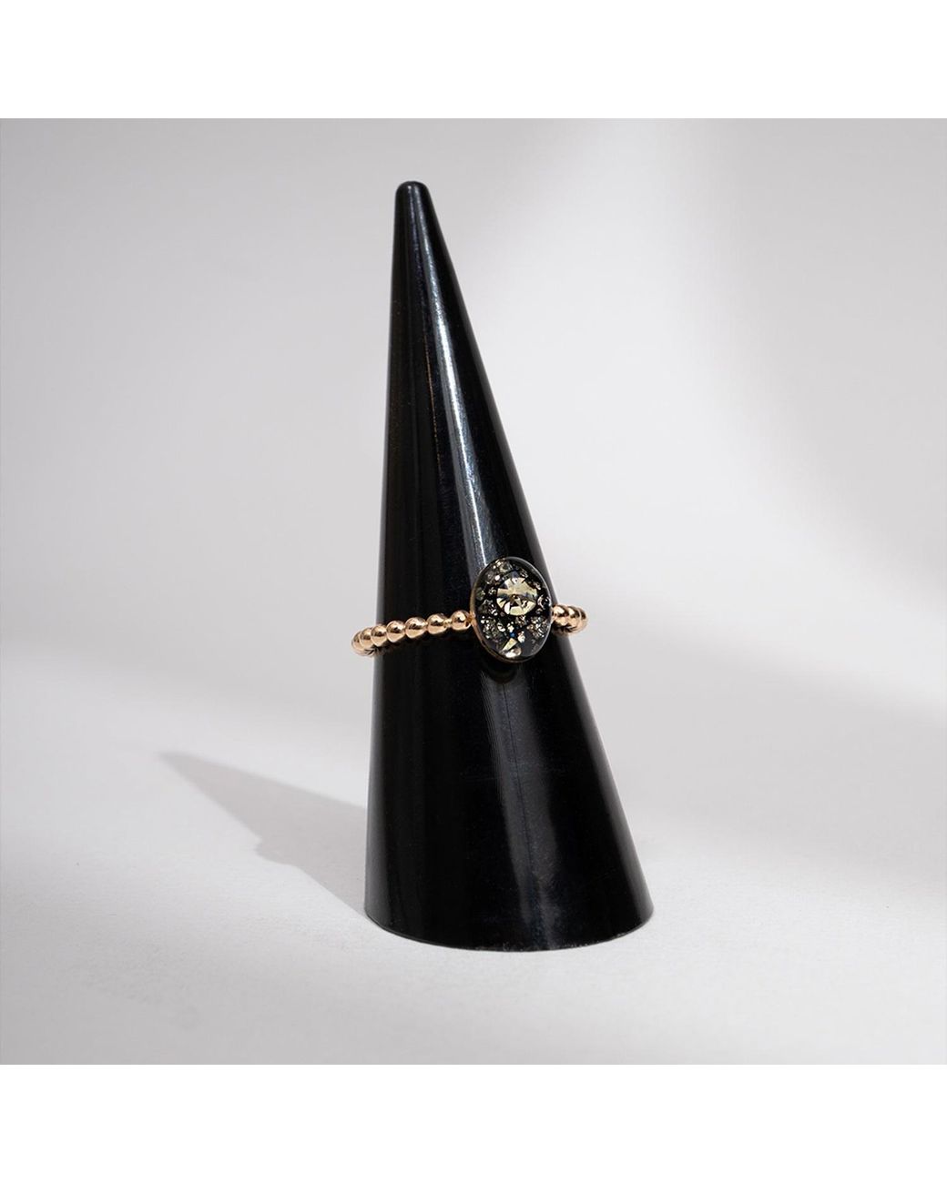 Kate Koel White Oval Galaxy Bubble Ring