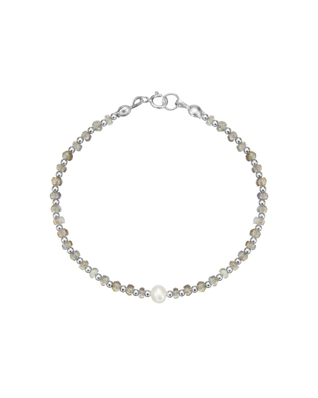 Lily & Roo Metallic Labradorite Gemstone Bracelet