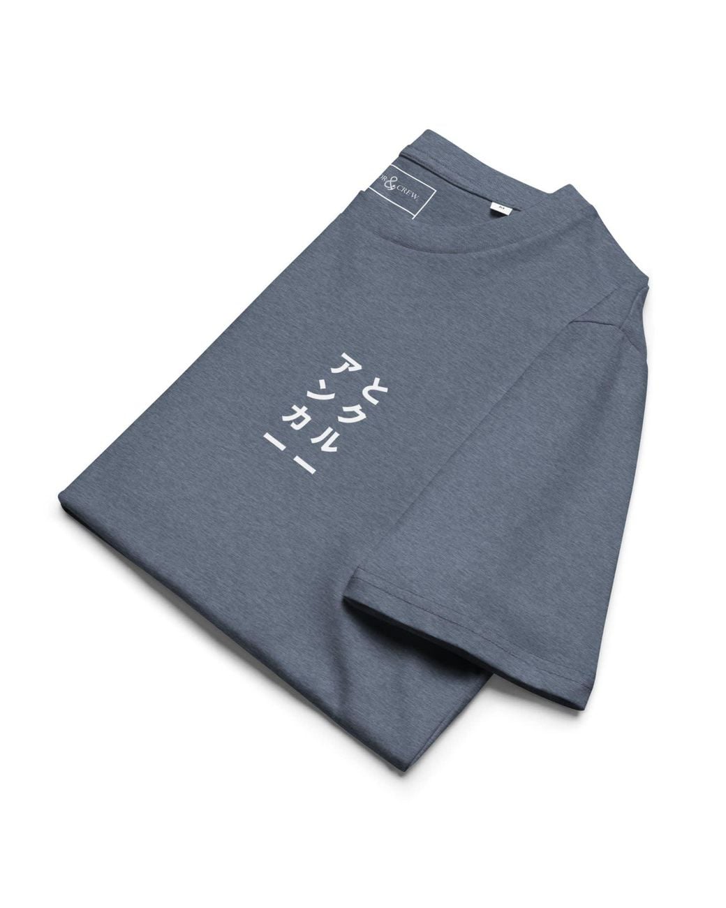 Anchor and Crew Blue Heather Four Japan Gurafiku Organic Cotton T-Shirt