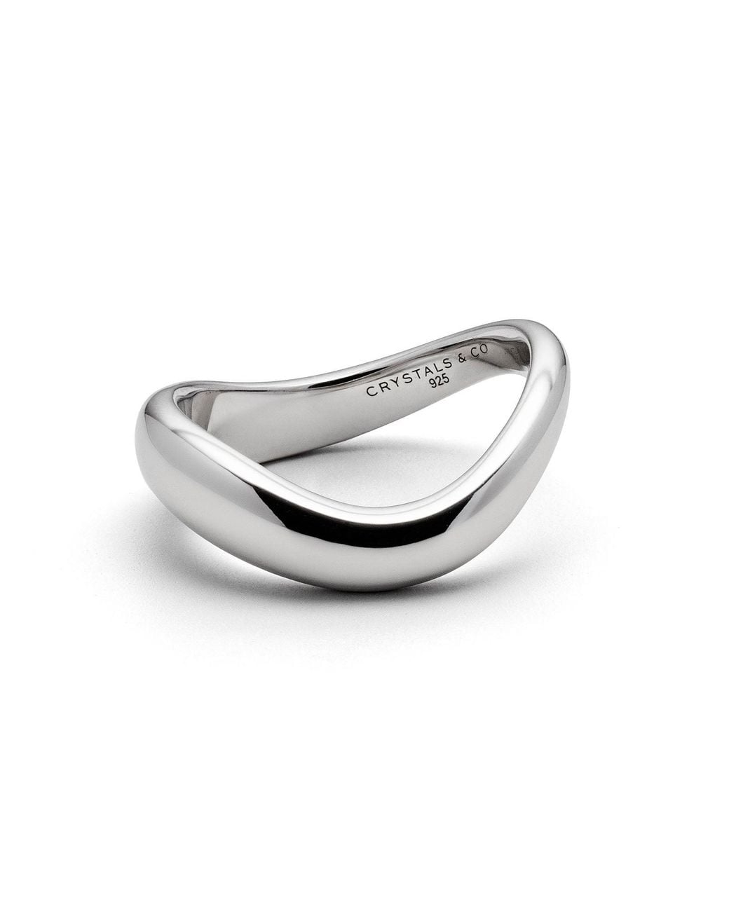 Crystals and Co White Flow Ring