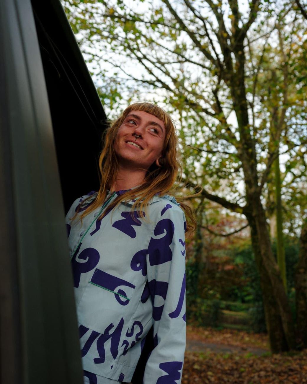 Wild Clouds Blue Organic Cotton Pyjama Shirt