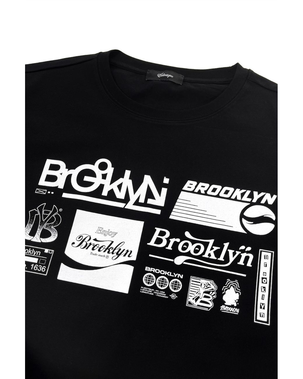 Éclectique Black Brooklyn Graphic T-Shirt for men