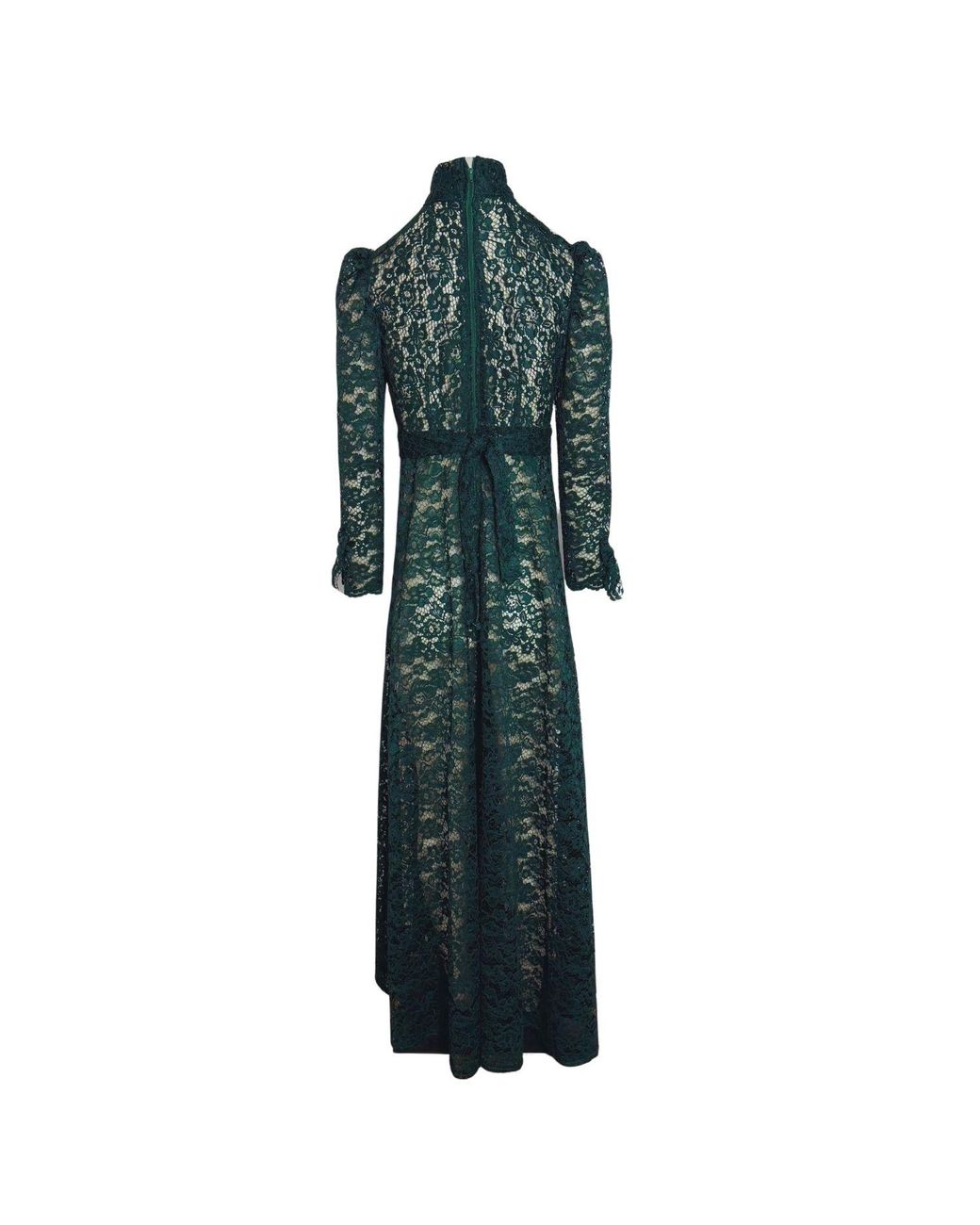Couture to Your Door Green Gothic Dark Lace Dress