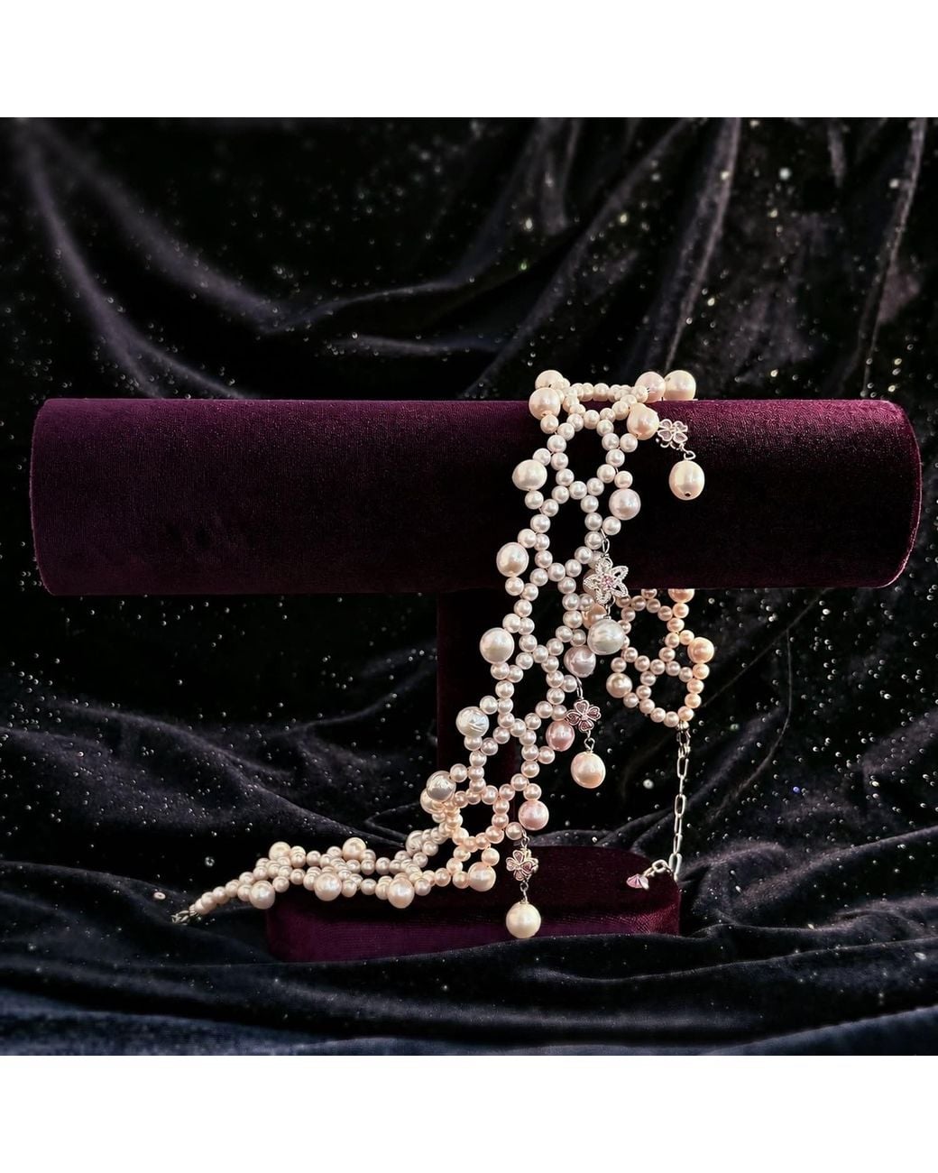 Ninemoo Pink Ballet Rosé Arabesque Pearl Bracelet