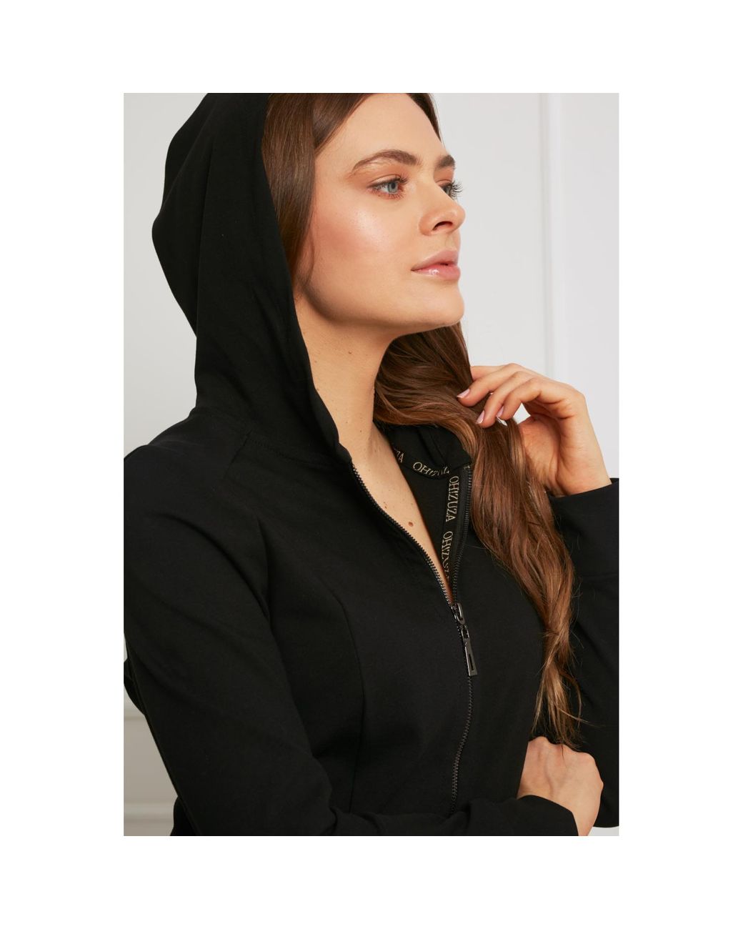 Oh!Zuza Blue Cotton Fitted Tracksuit Zip Hoodie & Lounge Tight