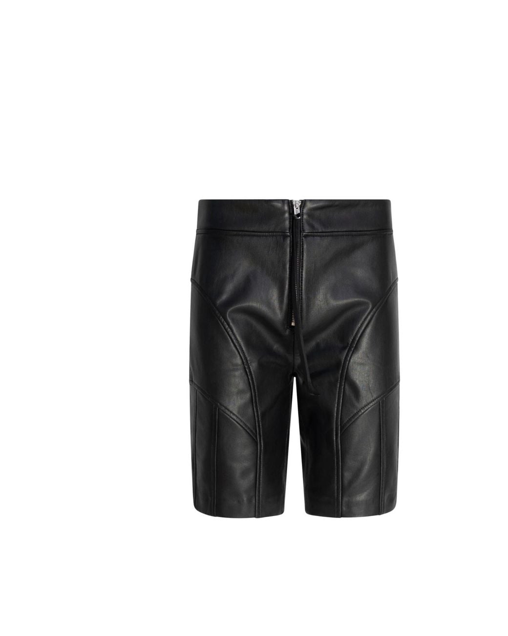 Circular Path Black Vegan Leather Long Short
