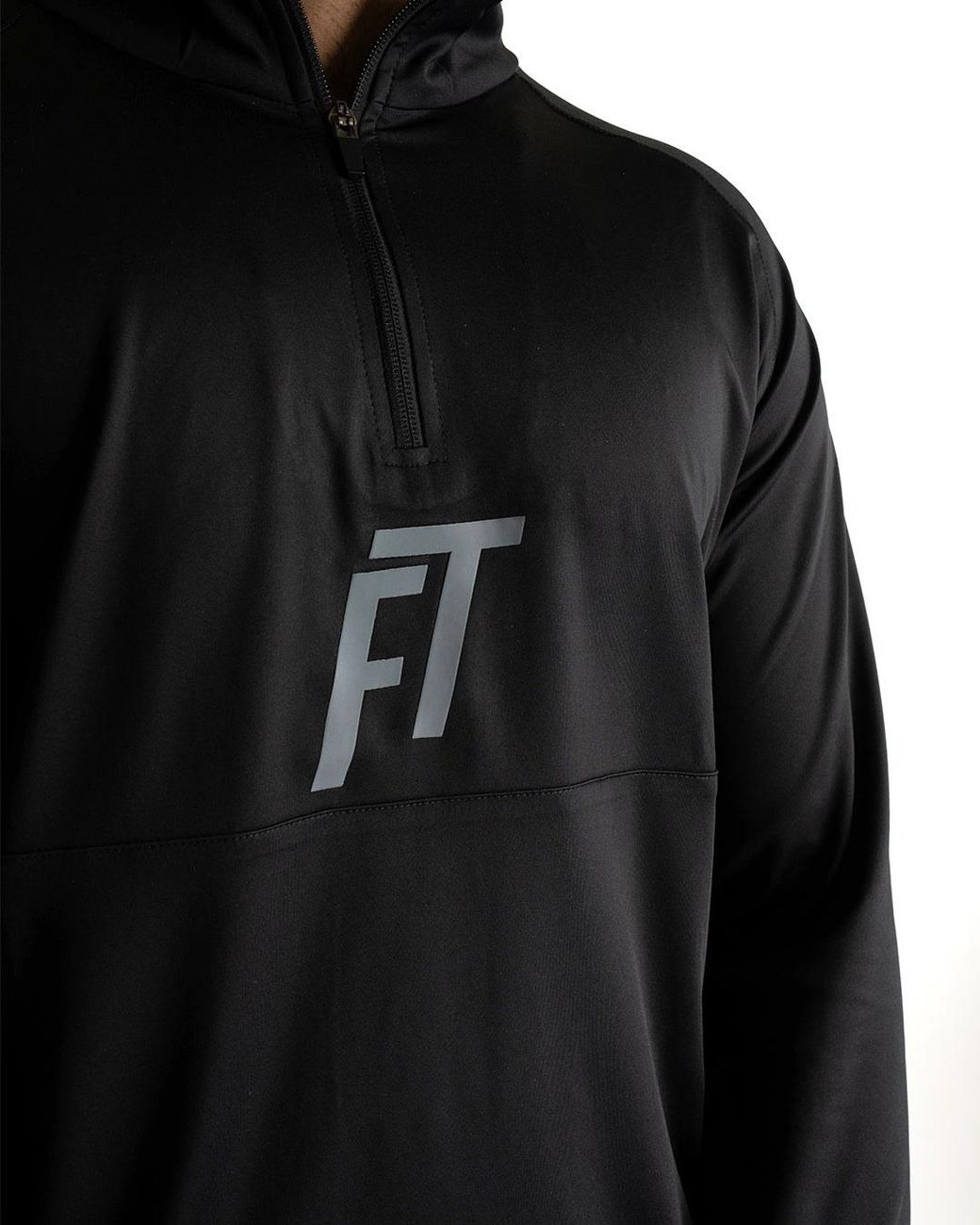 Foster Taylor Black Ft Quarter Zip Mock Neck for men