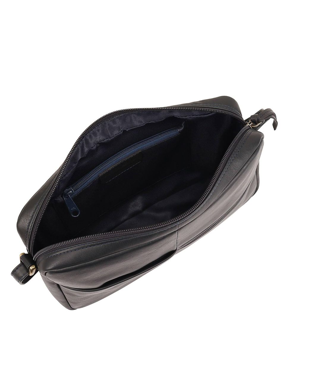 Lloyd Baker Blue Batian Leather Crossbody Bag