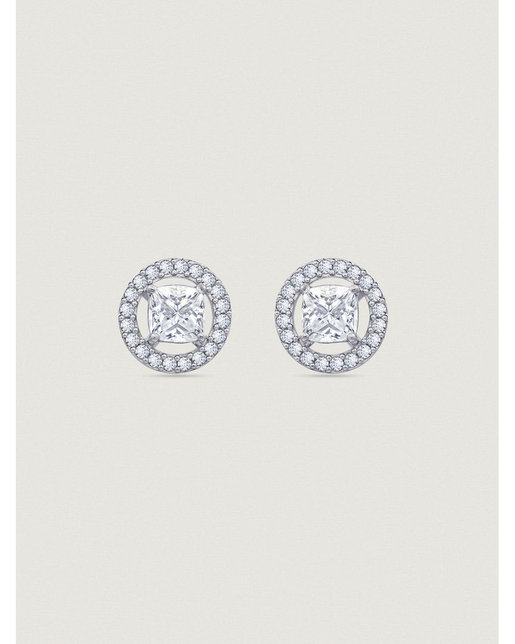 Diamonbliss Metallic Marilyn Monroe Convertible Halo Stud Earrings