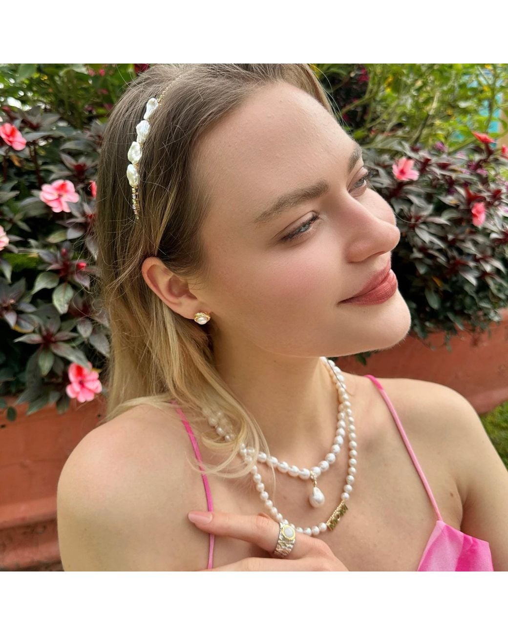 Farra Metallic Must-Have Freshwater Pearls With Baroque Pearl Pendant Necklace