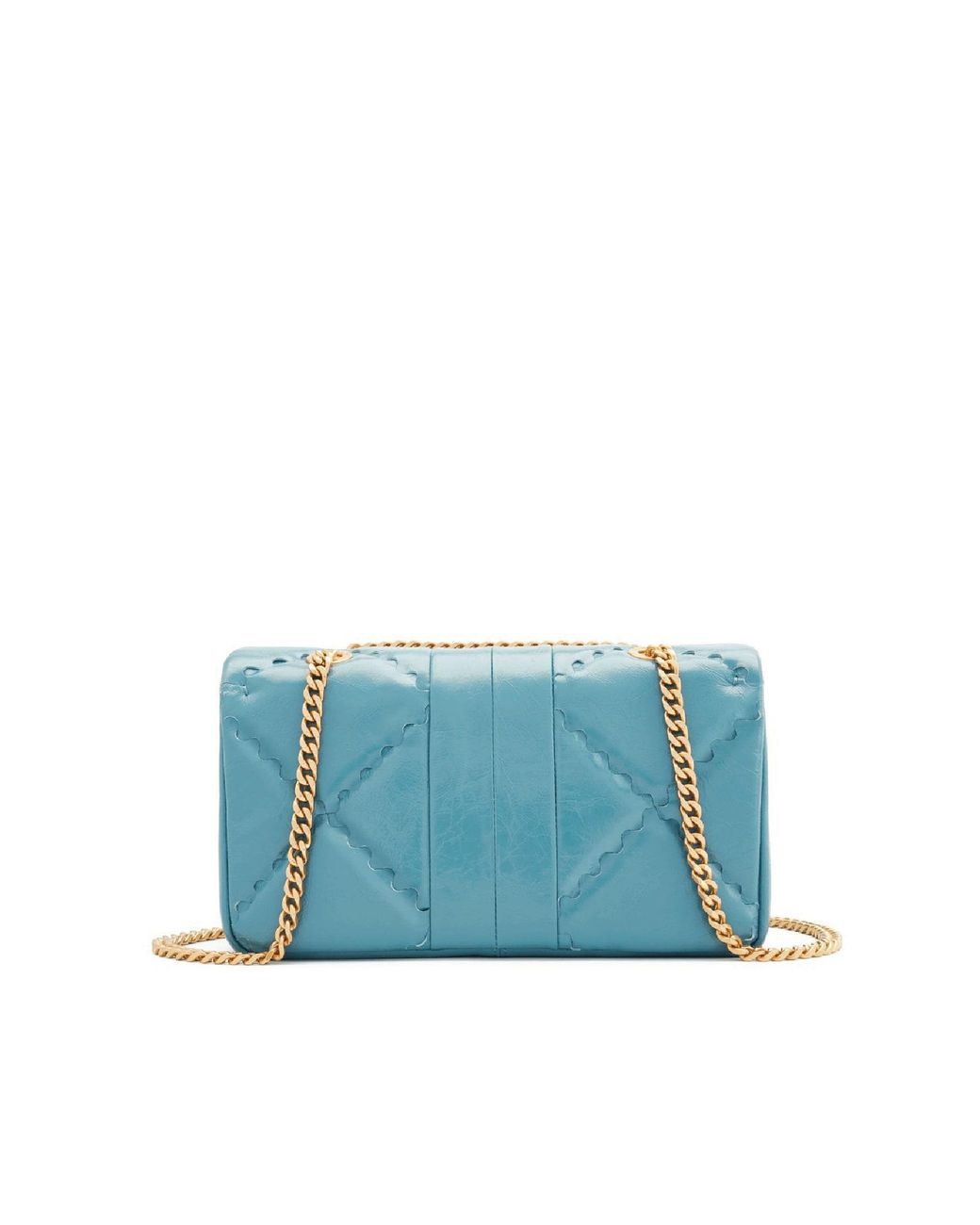 Orange Cube Blue Mosaic Diamond Chain Bag
