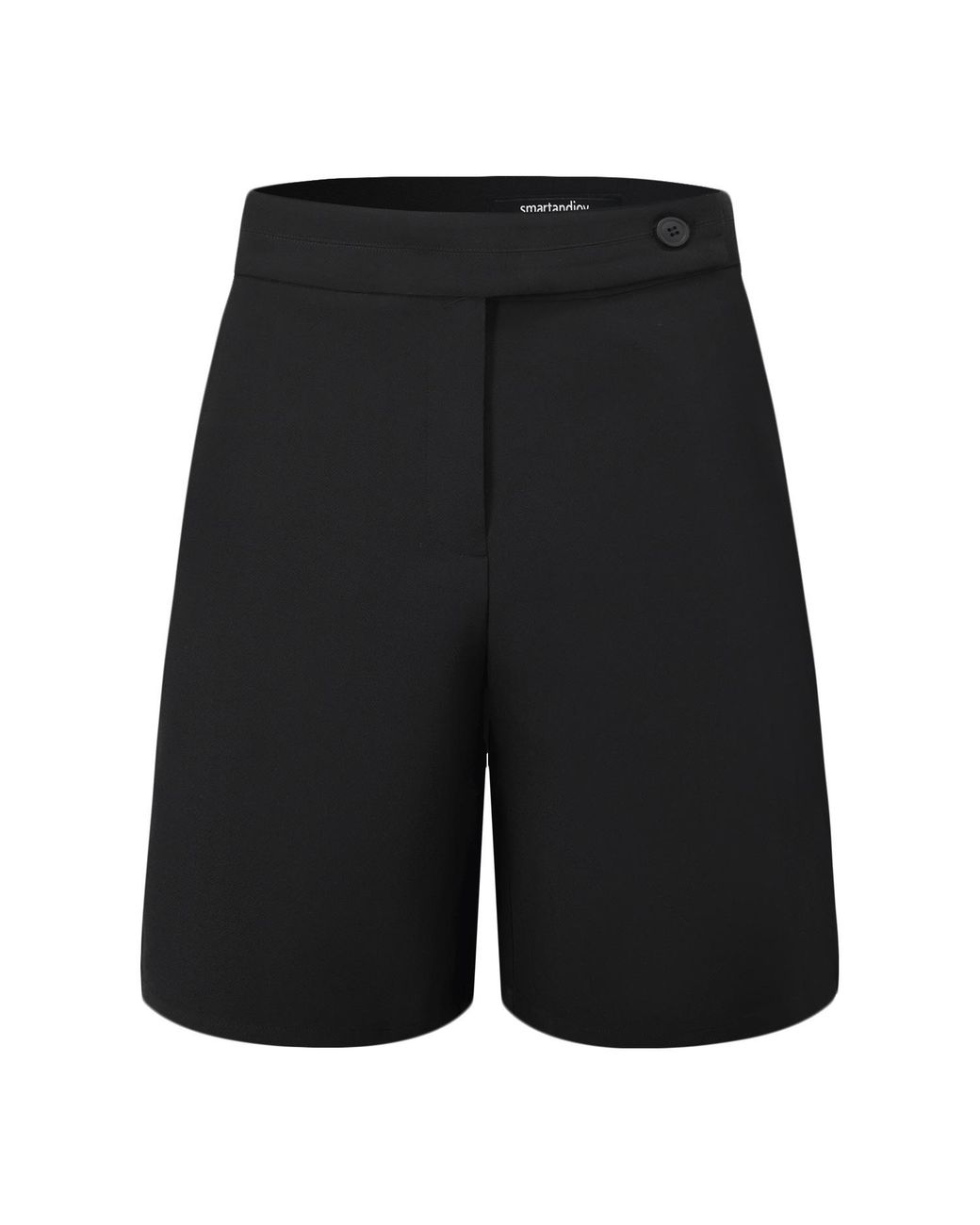 Smart and Joy Black Minimalist Bermuda Shorts