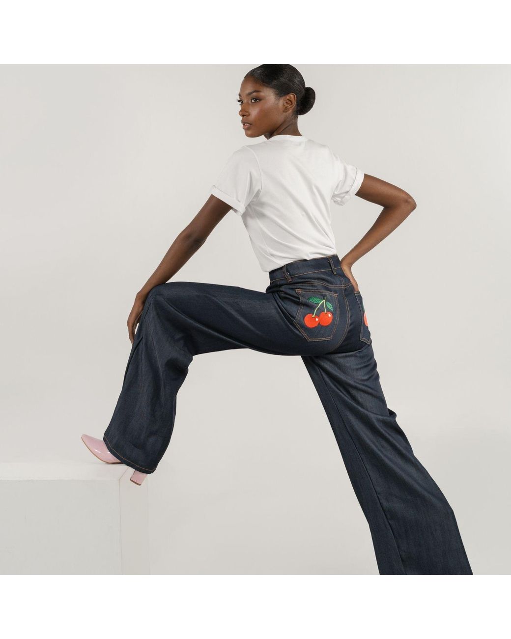 Pineapples Don't Have Sleeves Blue You'Re Cherry Sweet Jeans